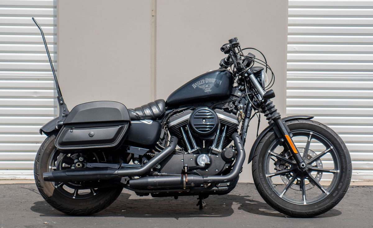 Viking 28L Pantheon Medium Quick Mount Harley Sportster 883 Iron XL883N Motorcycle Saddlebags