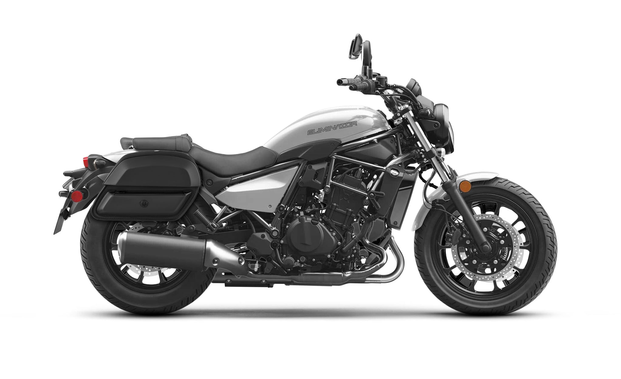 28L - Pantheon Medium Quick Mount Kawasaki Eliminator 2023+ Motorcycle Saddlebags @expand