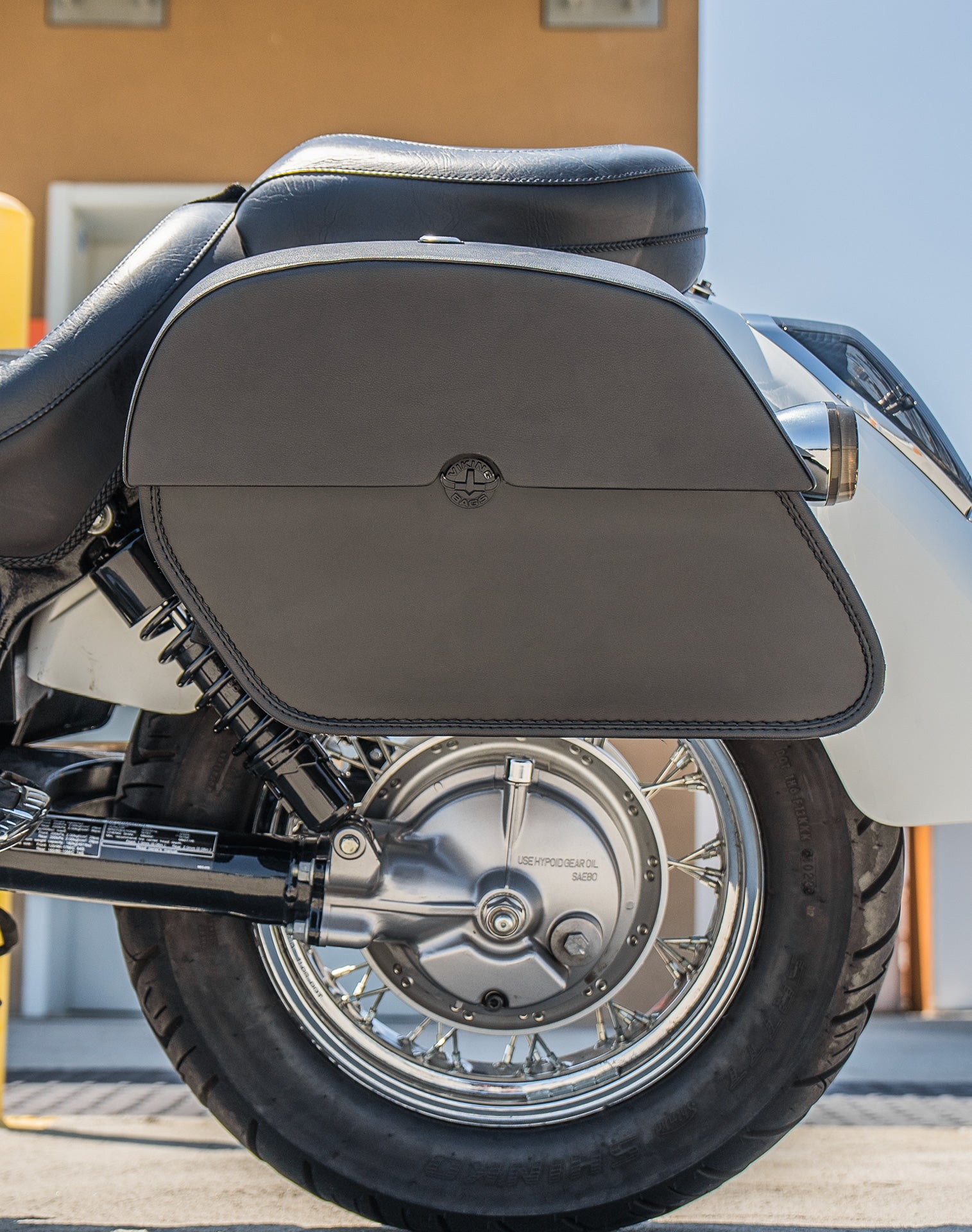 28L - Panzer Medium Quick Mount Honda Shadow 750 Aero Leather Saddlebags v2