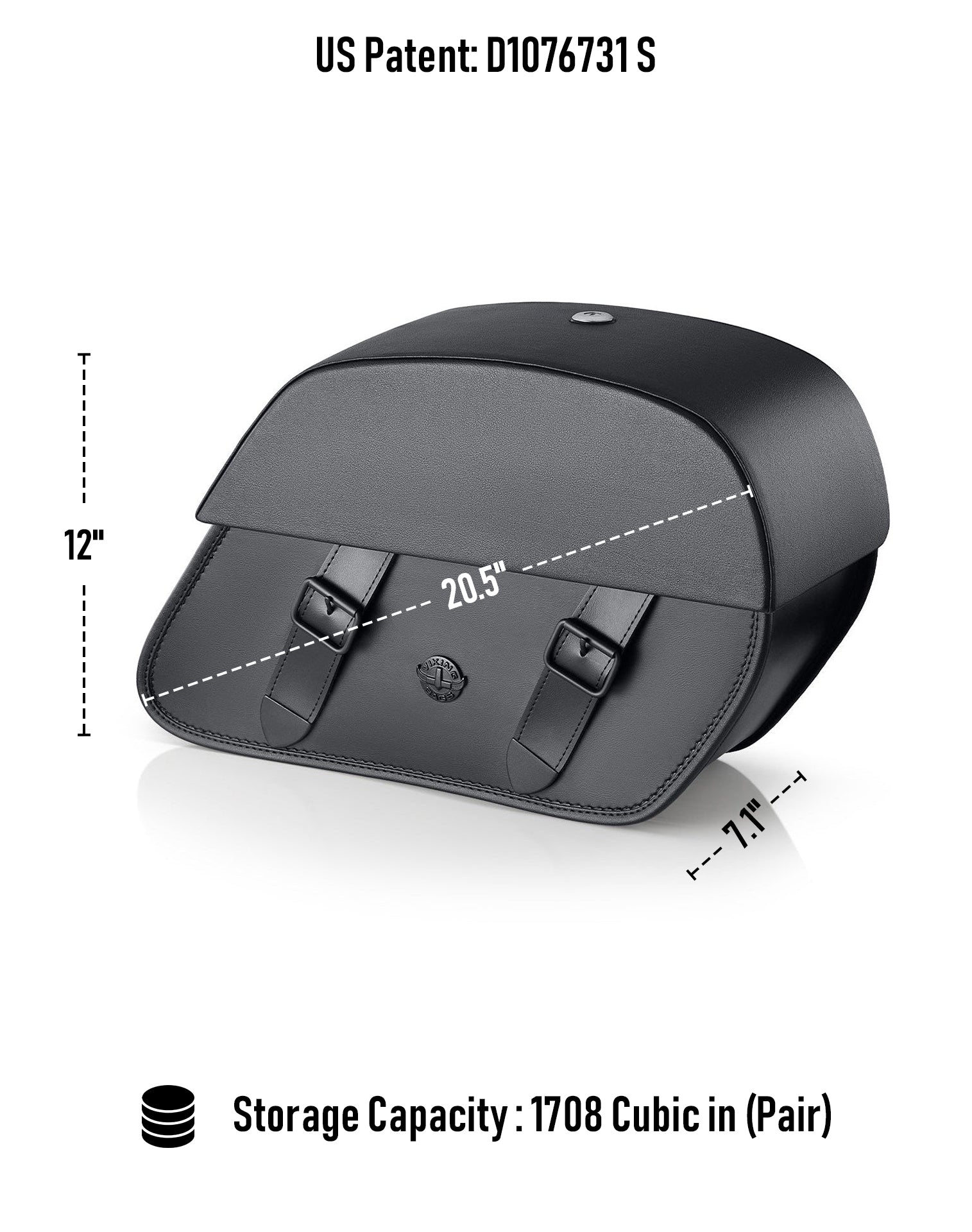 28L - Baelor Medium Quick Mount Suzuki Boulevard M109 VZR1800 Motorcycle Saddlebags Storage Capacity