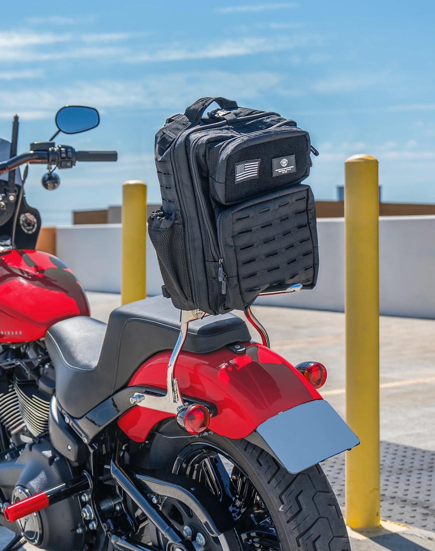 30L - Tactical Large Hyosung Motorcycle Backpack Vertical Lifestyle