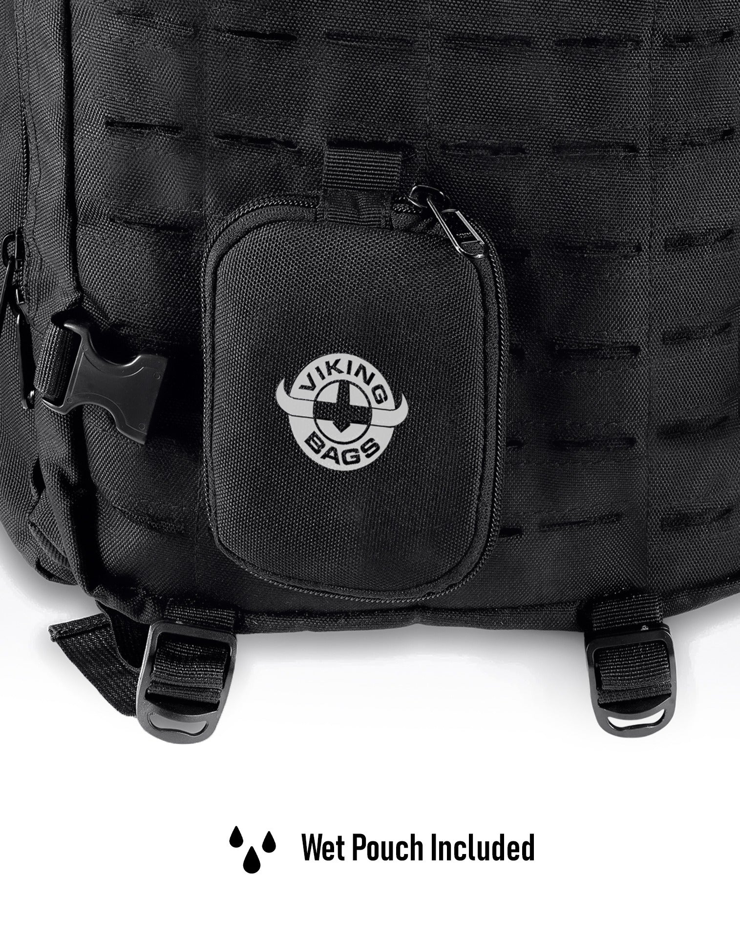 30L - Tactical Large Motorcycle Sissy Bar Backpack Wet Pouch Included