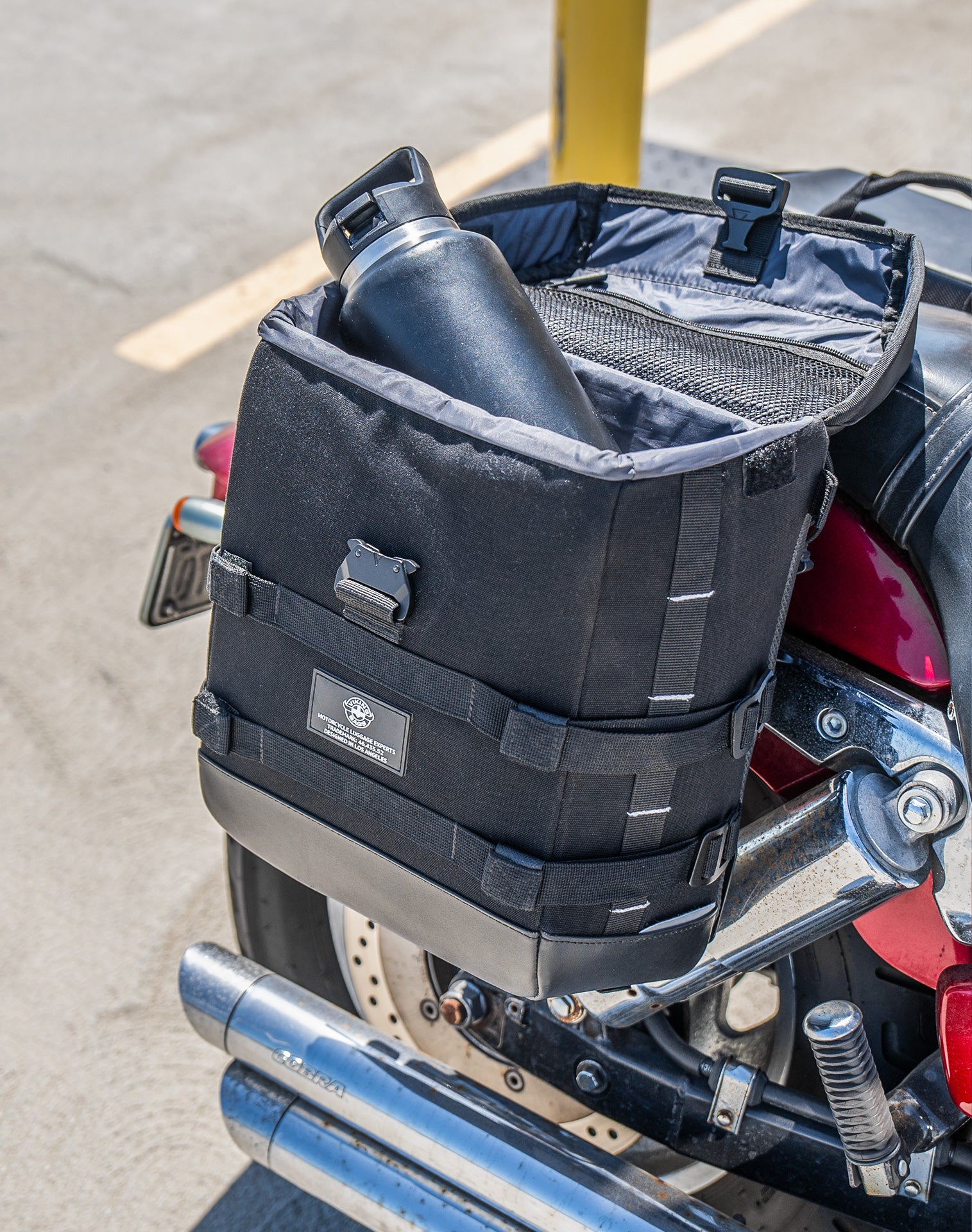 30L - Incognito Quick-Mount Medium Honda VTX 1300 C Motorcycle Saddlebags Life Style 4