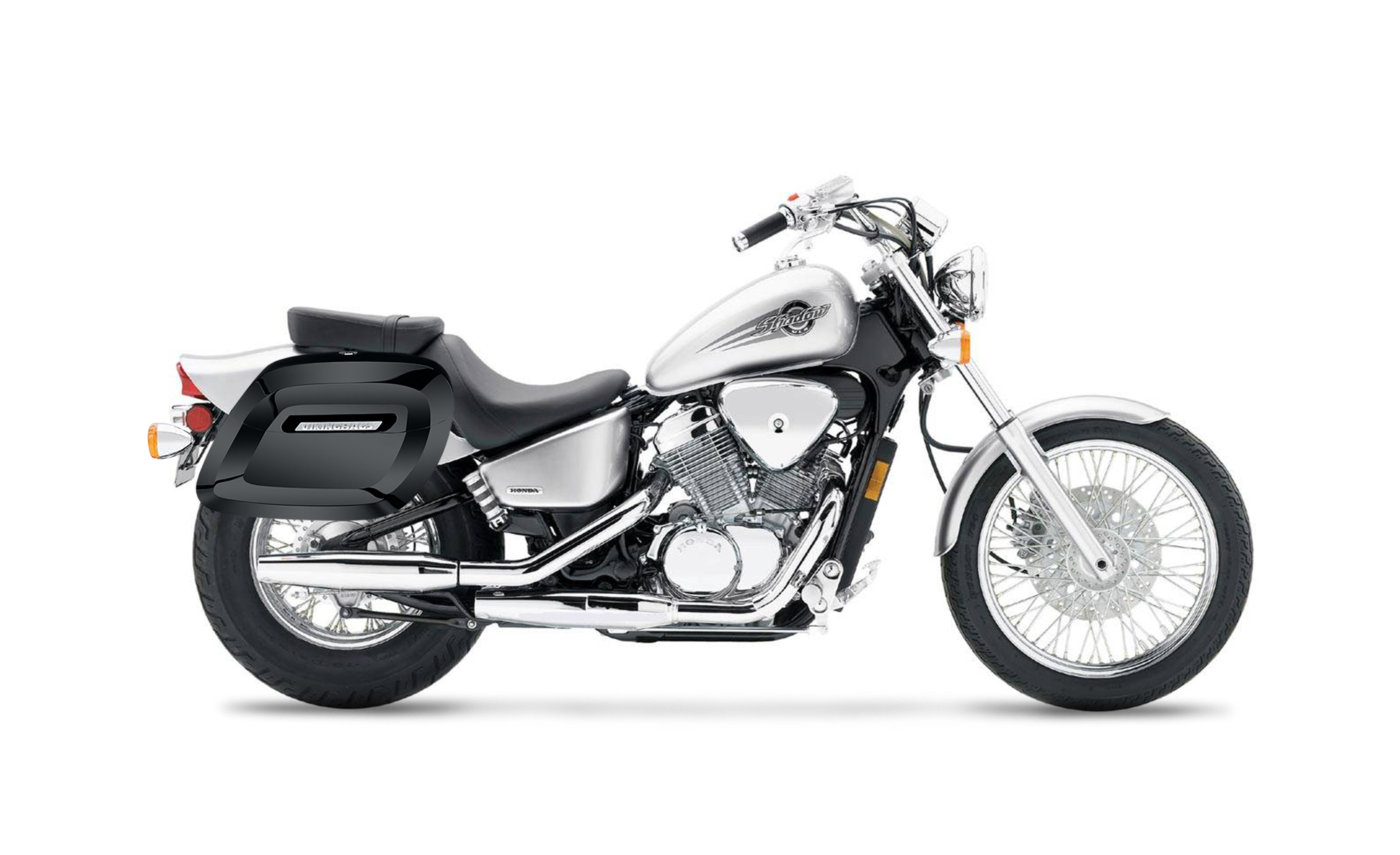 Viking 40L Lamellar Raven XL Honda Shadow 600 VLX Painted Hard