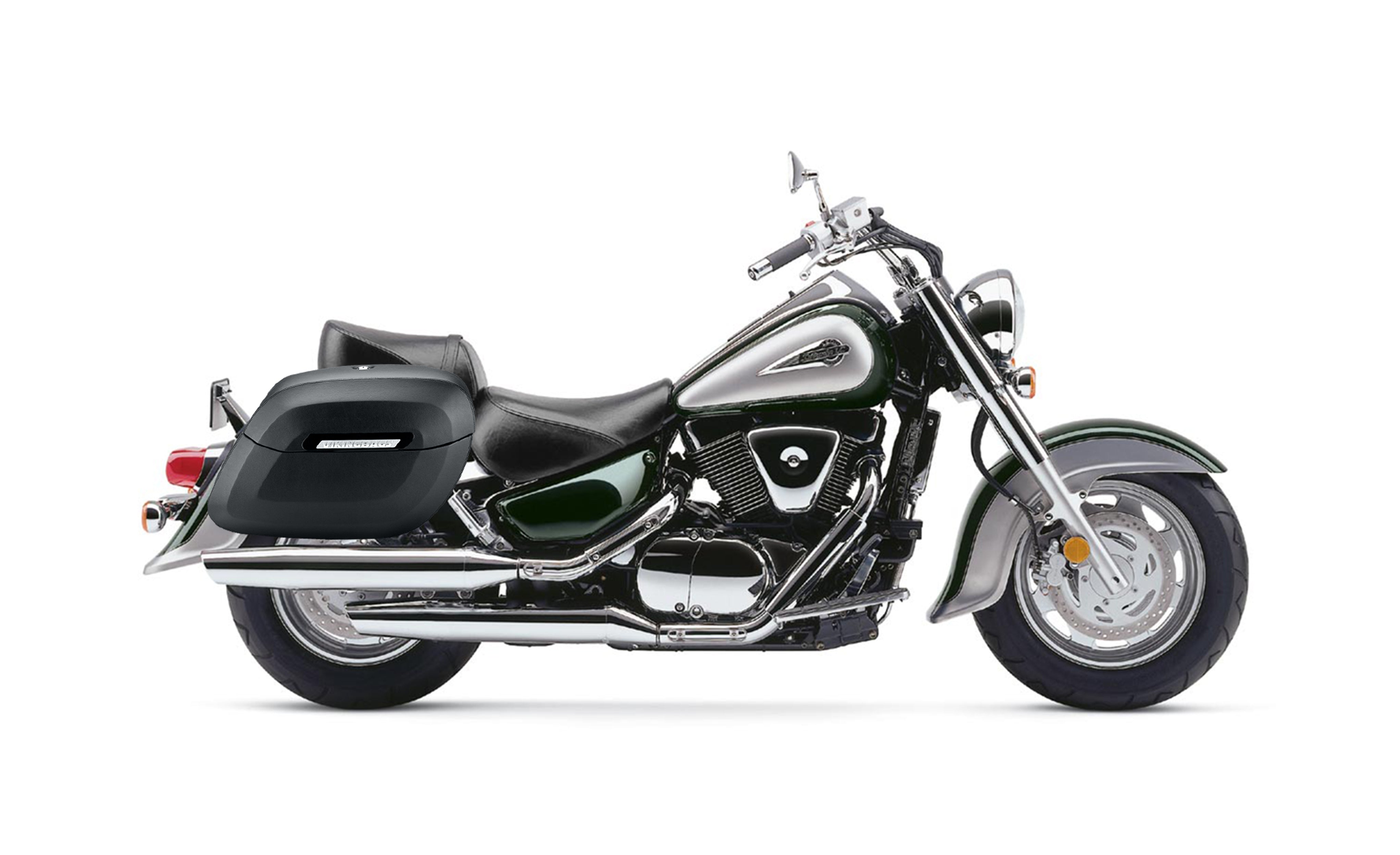 Viking 40L Lamellar Raven XL Suzuki Intruder 1500 Leather Wrap