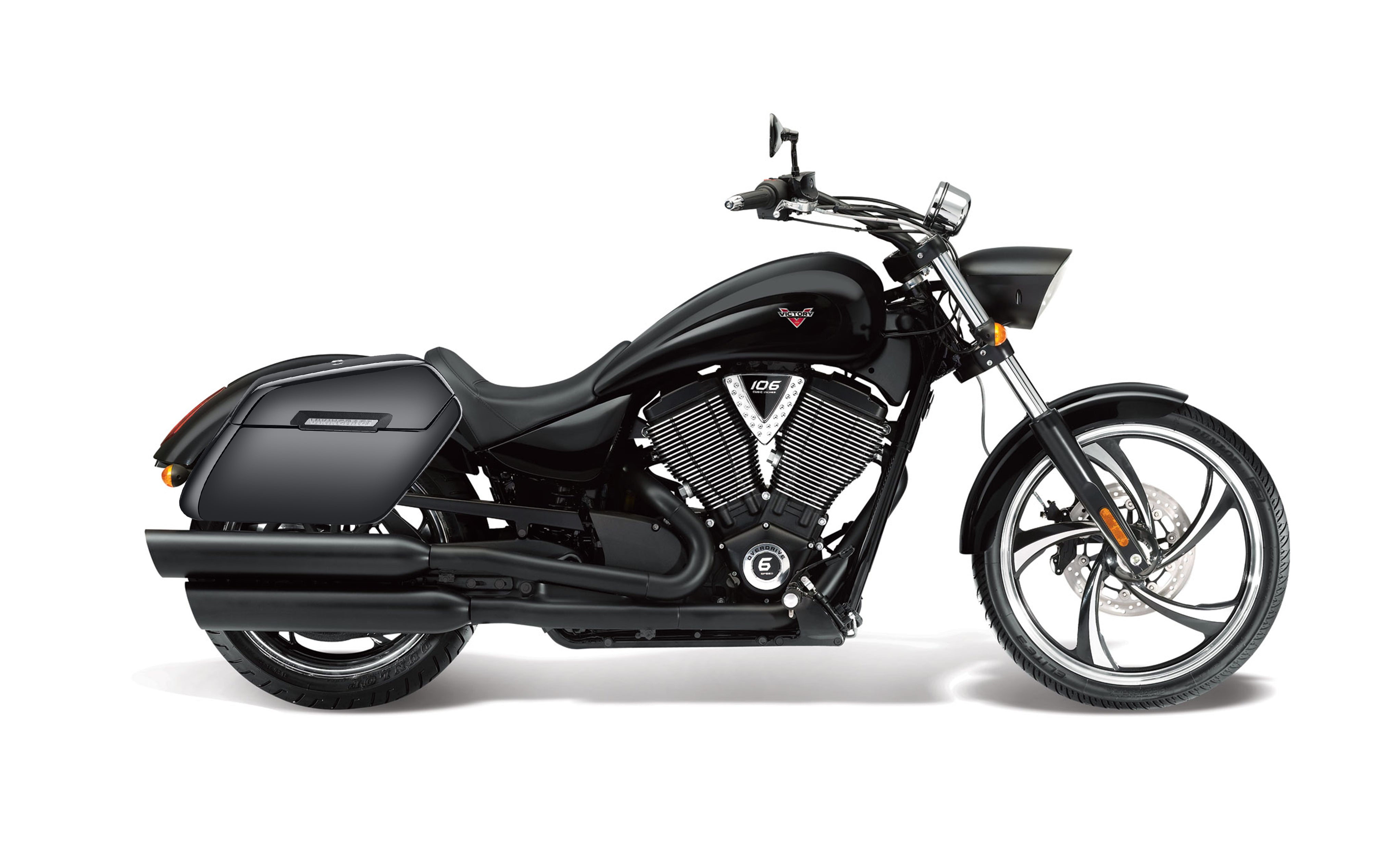 LORD ブラックメタル　blackl Viking 44L Lamellar Stallion XL Yamaha Road Star S Midnight Matte