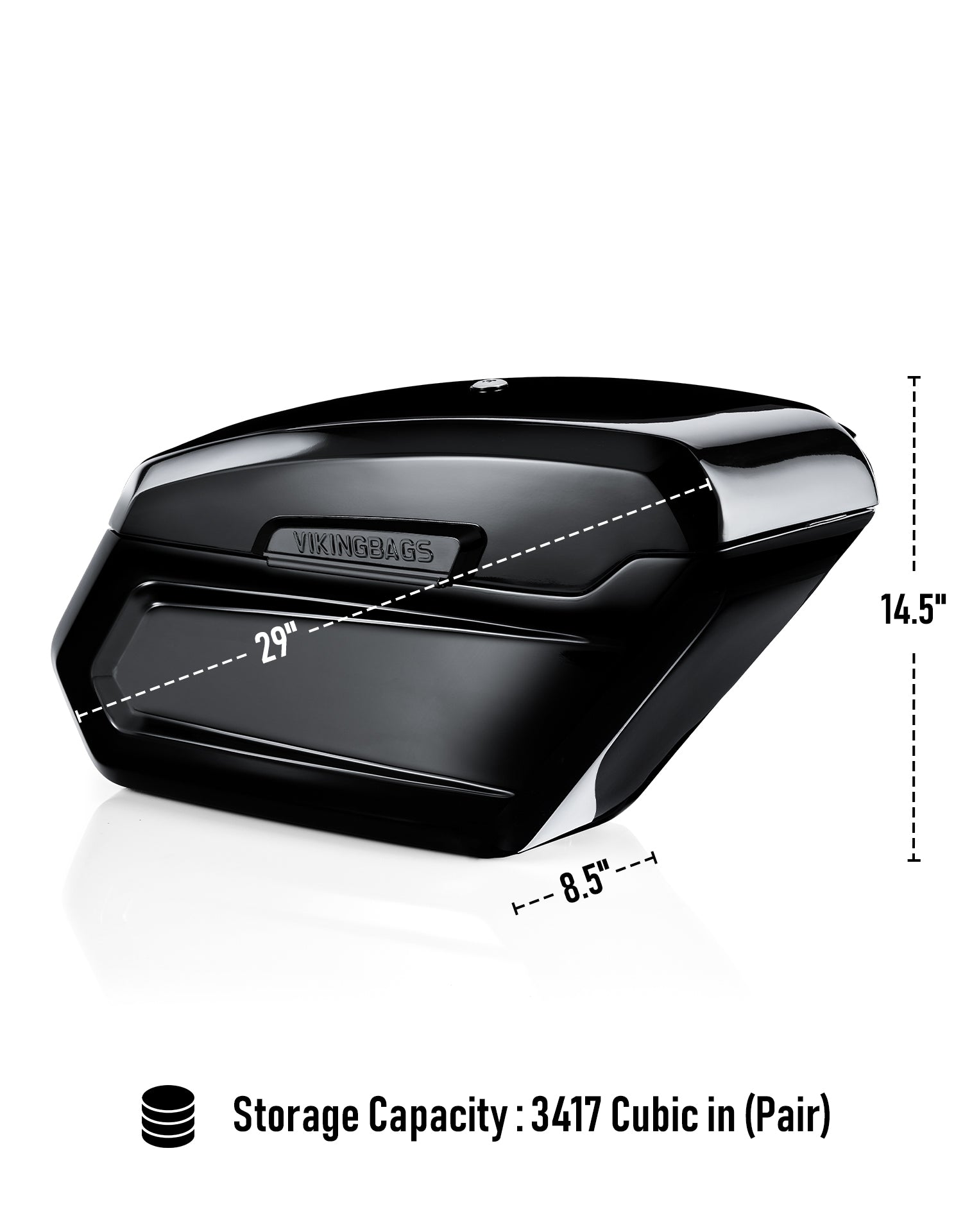 56L - Titan XL Chopped Saddlebags for 2025+ Harley Softail Low Rider S FXLRS (Aftermarket Exhaust)