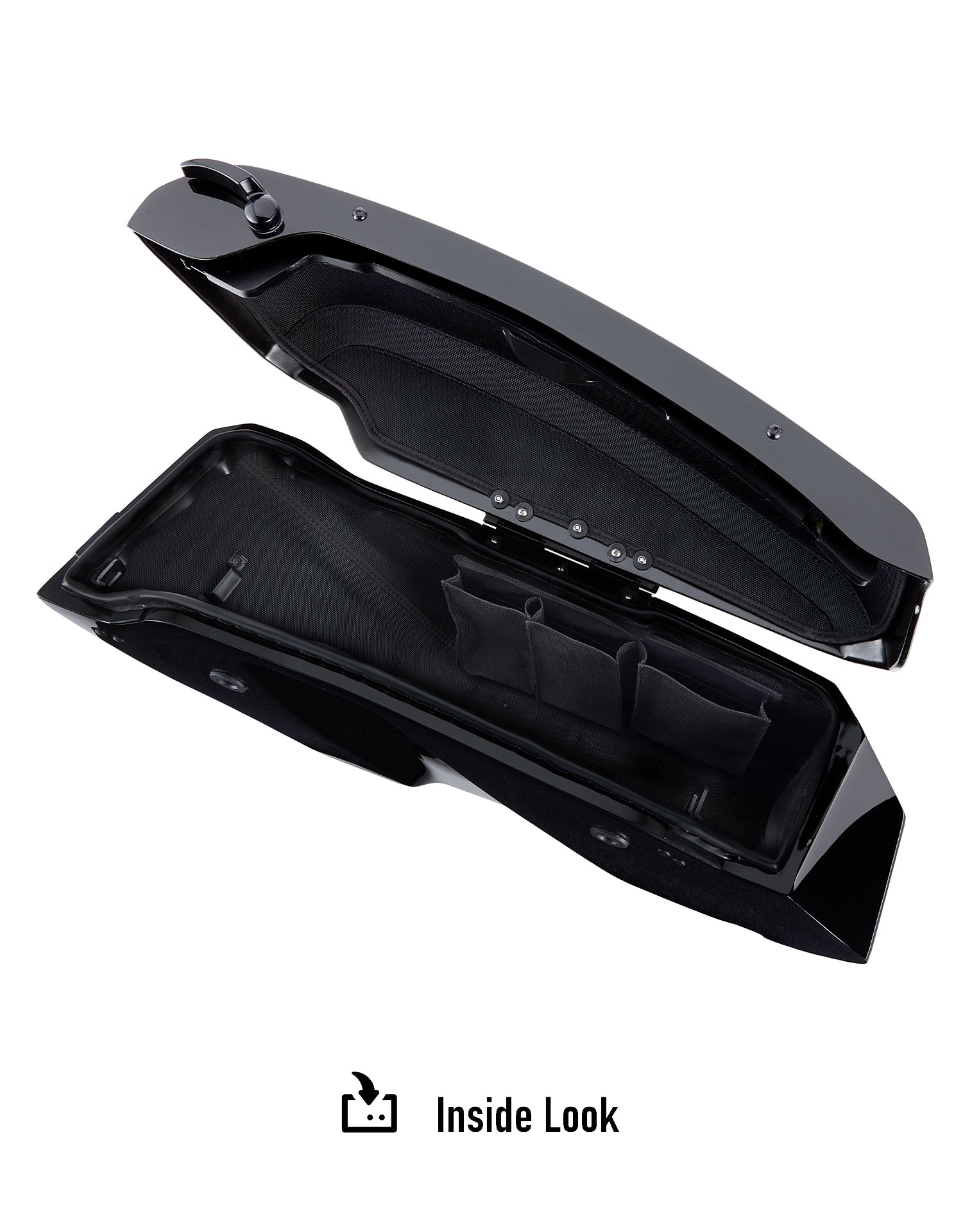 56L - Titan XL Chopped Saddlebags for Harley Softail Low Rider ST FXLRST