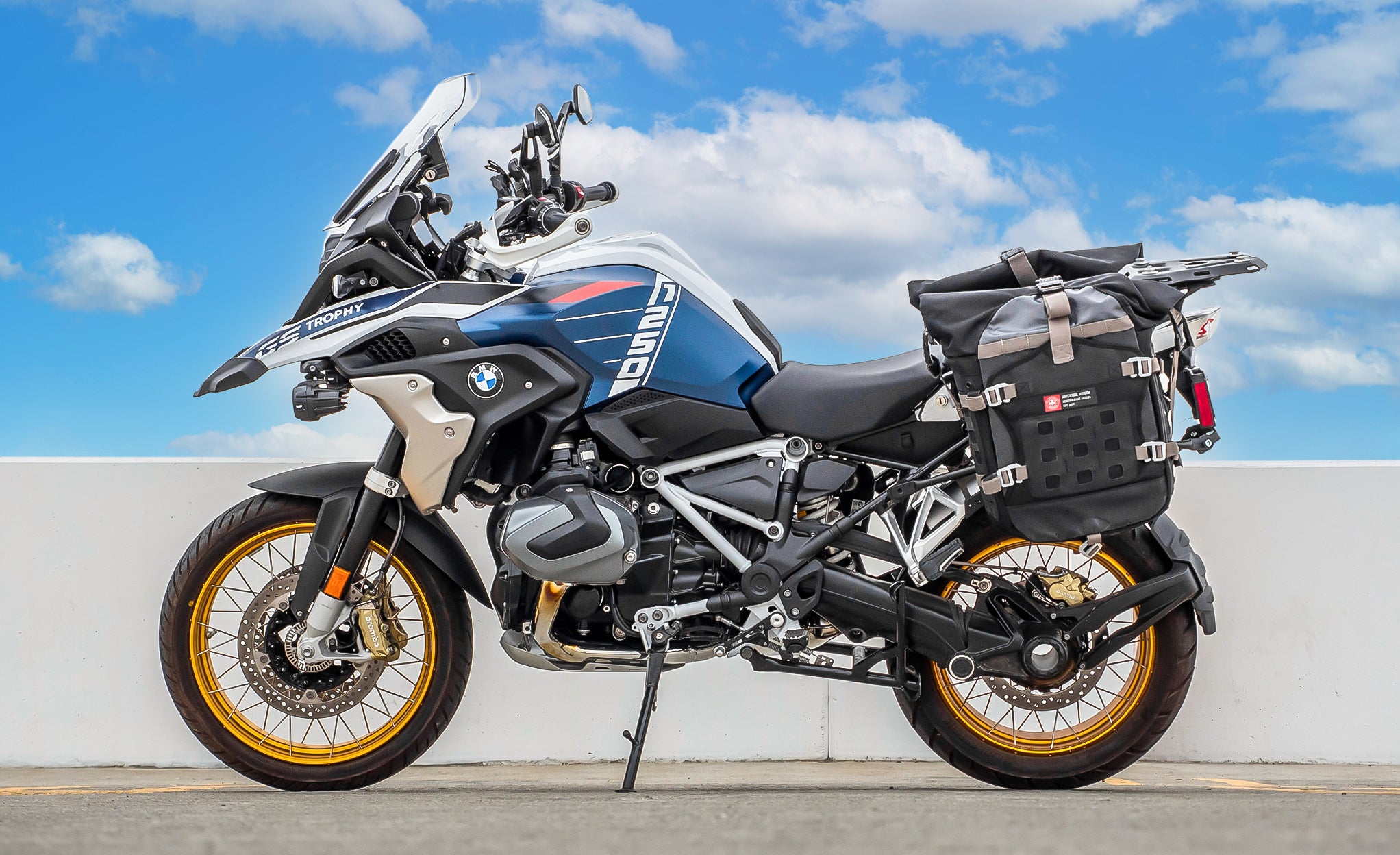 Porte-clés Moto BMW R1200GS / R1250GS Adventure | Alliage Zinc Et Corde Tissu | Couleur Orange | Accessoire Personnalisation