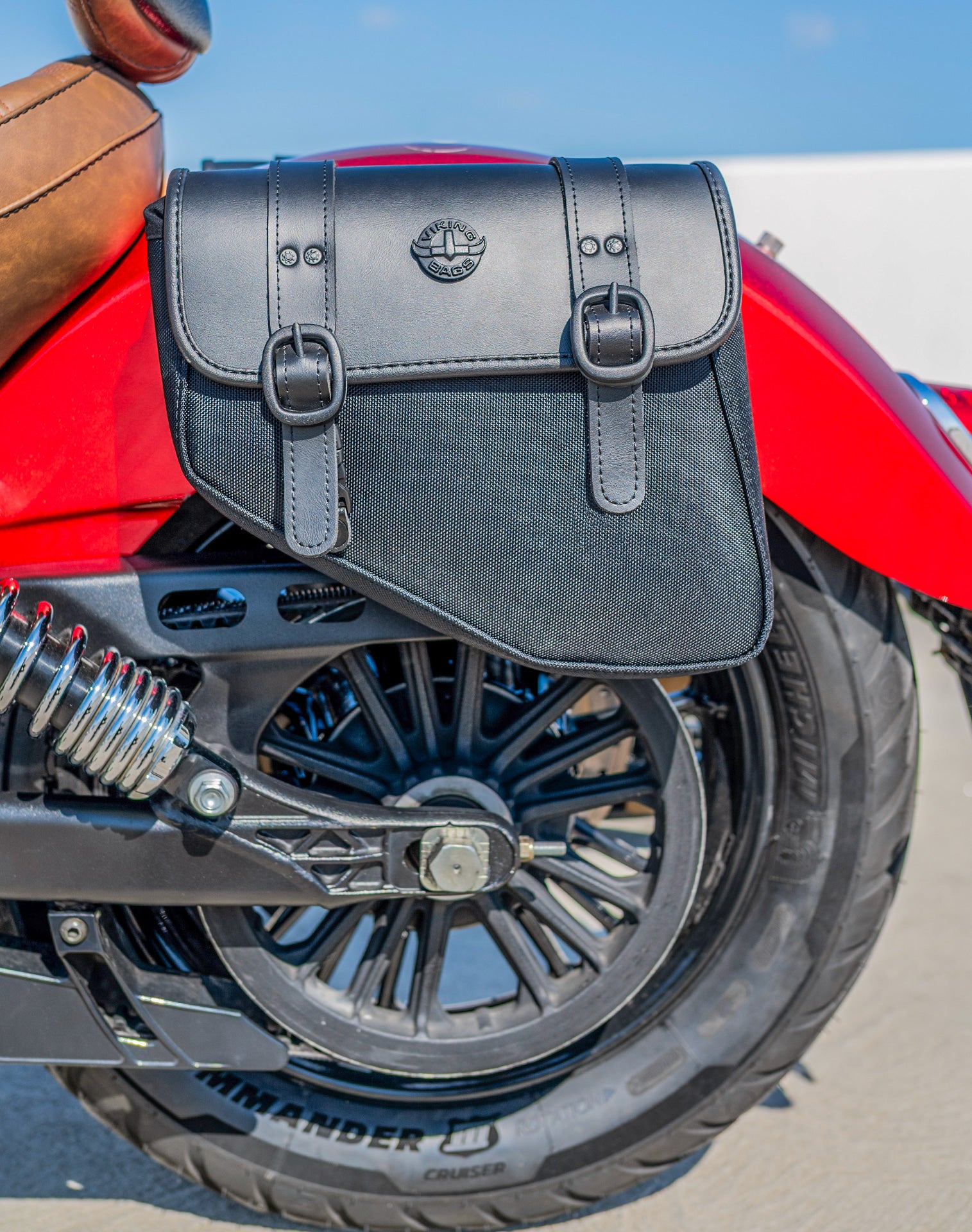 8L - Pony Indian Scout Sixty Leather Saddlebags Lifestyle