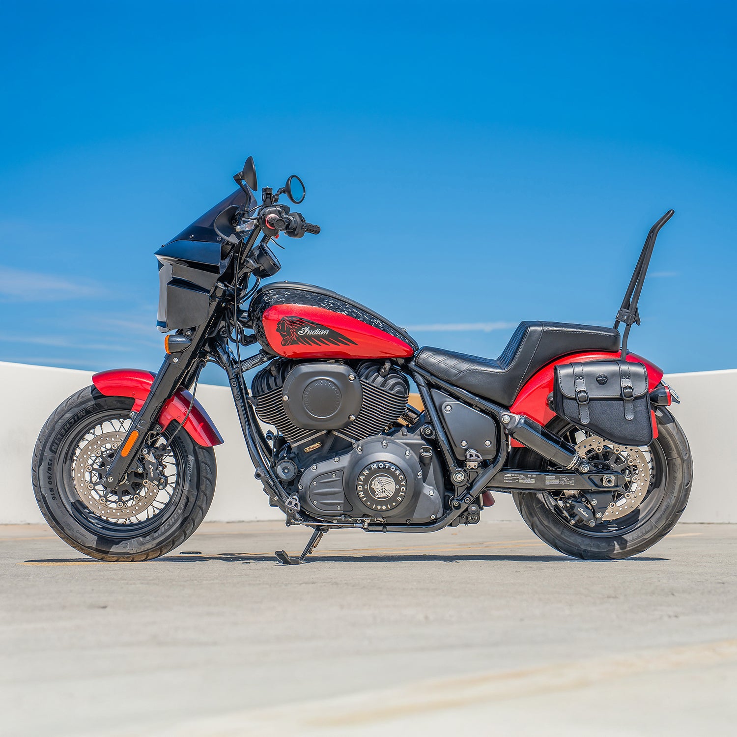 s*n様 Indian Motorcycle 馬革 シングルライダース TALO Viking 8L Pony Indian Sport Chief Motorcycle Leather Saddlebags