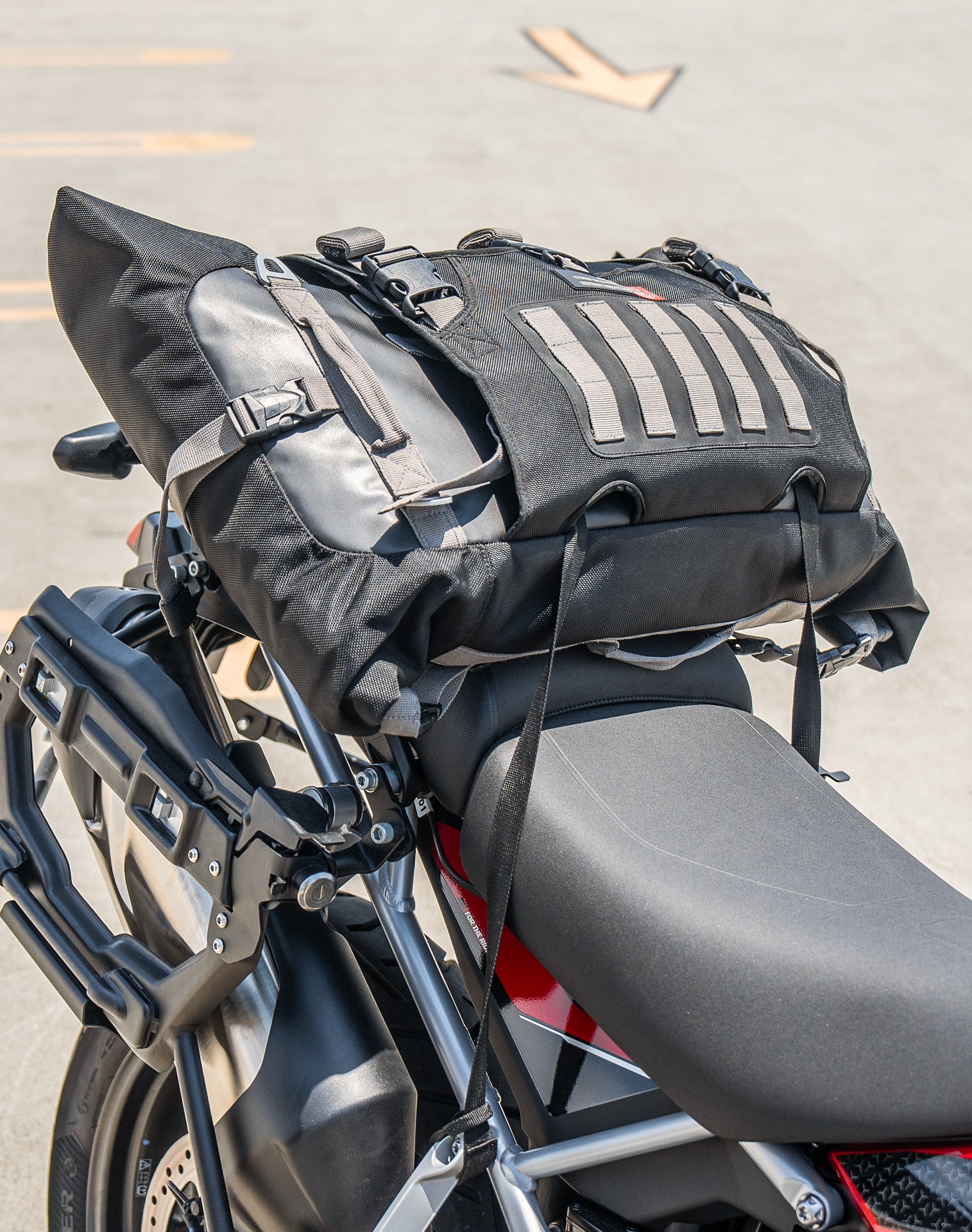 40L - Apex Triumph ADV Touring Duffel Bag Lifestyle Vertical