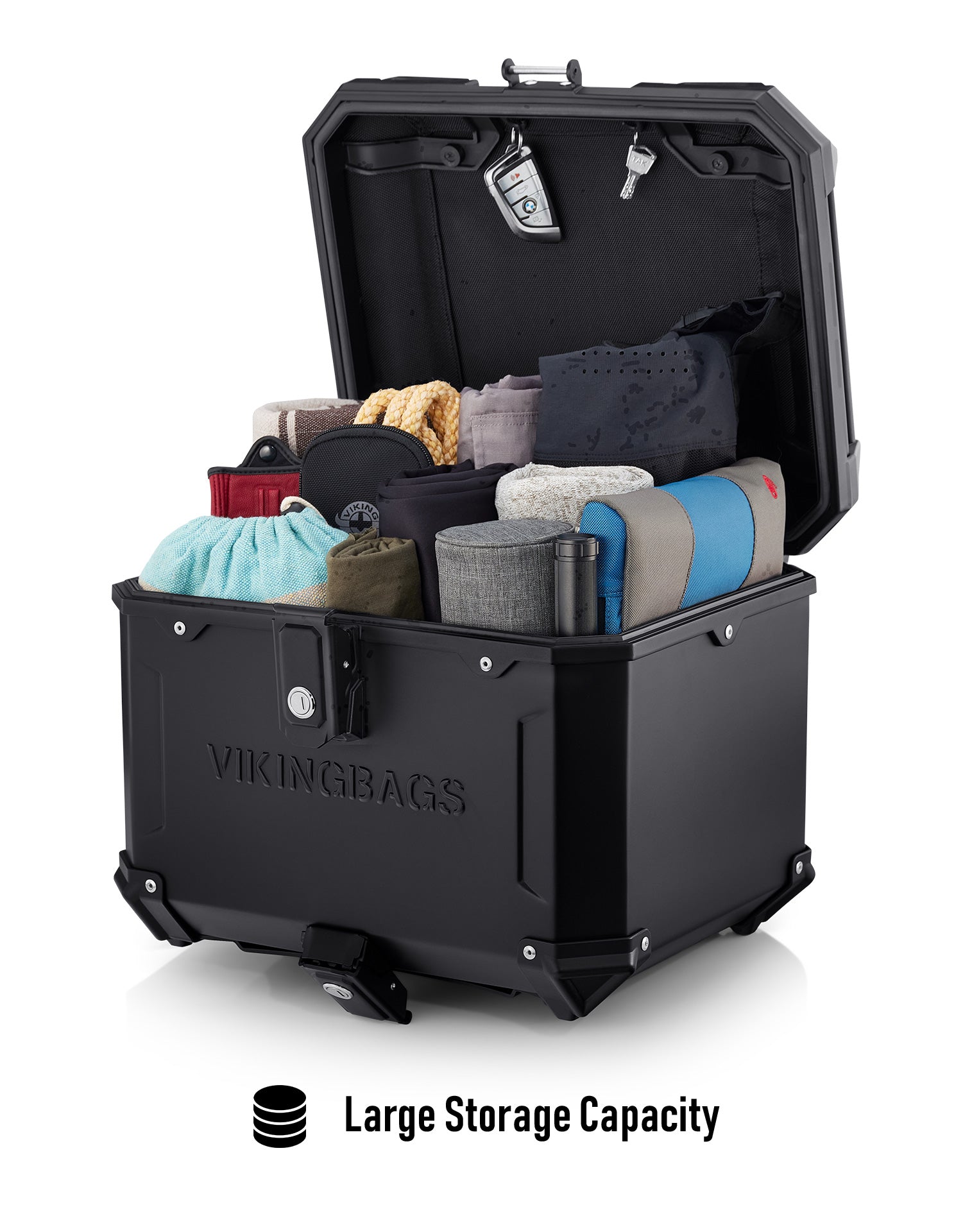 38L - Apex XL Aluminum Top Case Black Large Storage Capacity