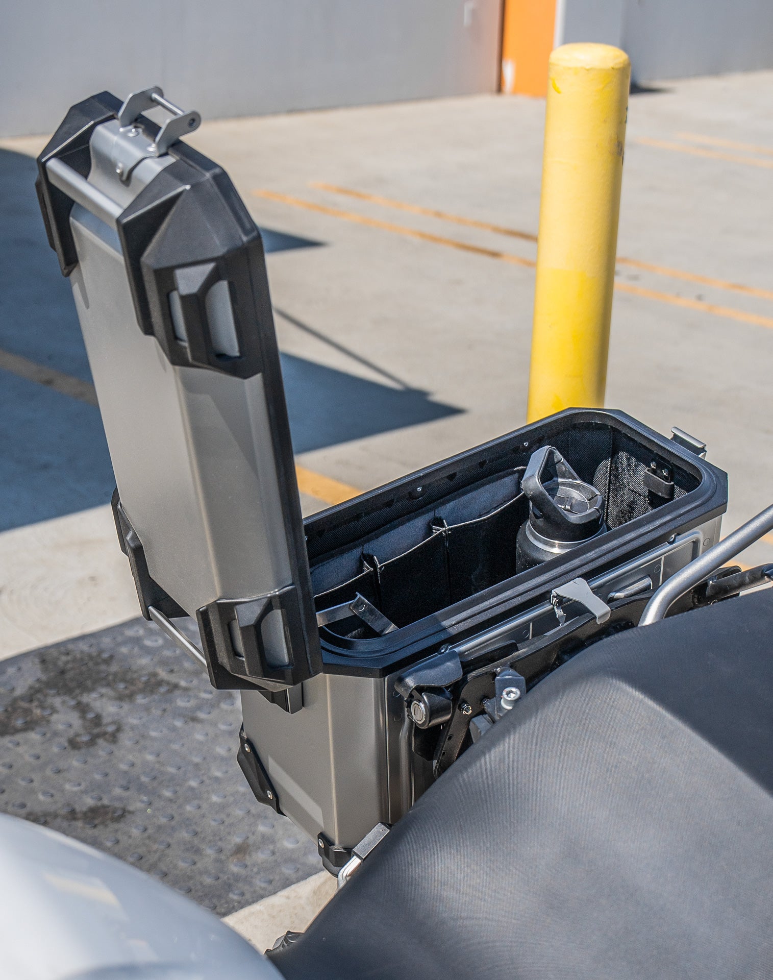 45L - Apex XL BMW F 750 GS Aluminum Side Cases Silver Lifestyle 4