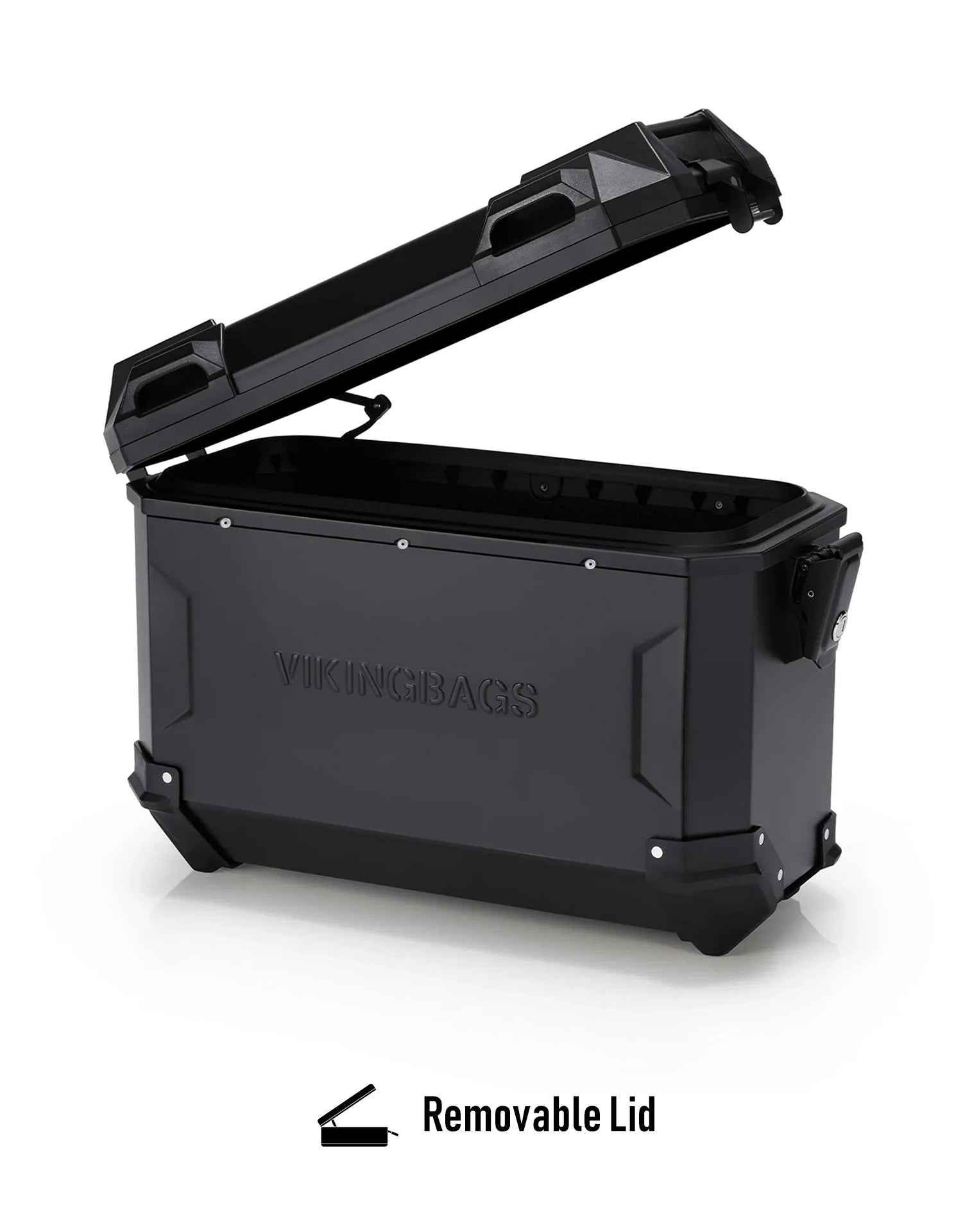 45L - Apex XL Honda CRF1000L Africa Twin/Adv Sports Aluminum Side Cases Black Removable Lid