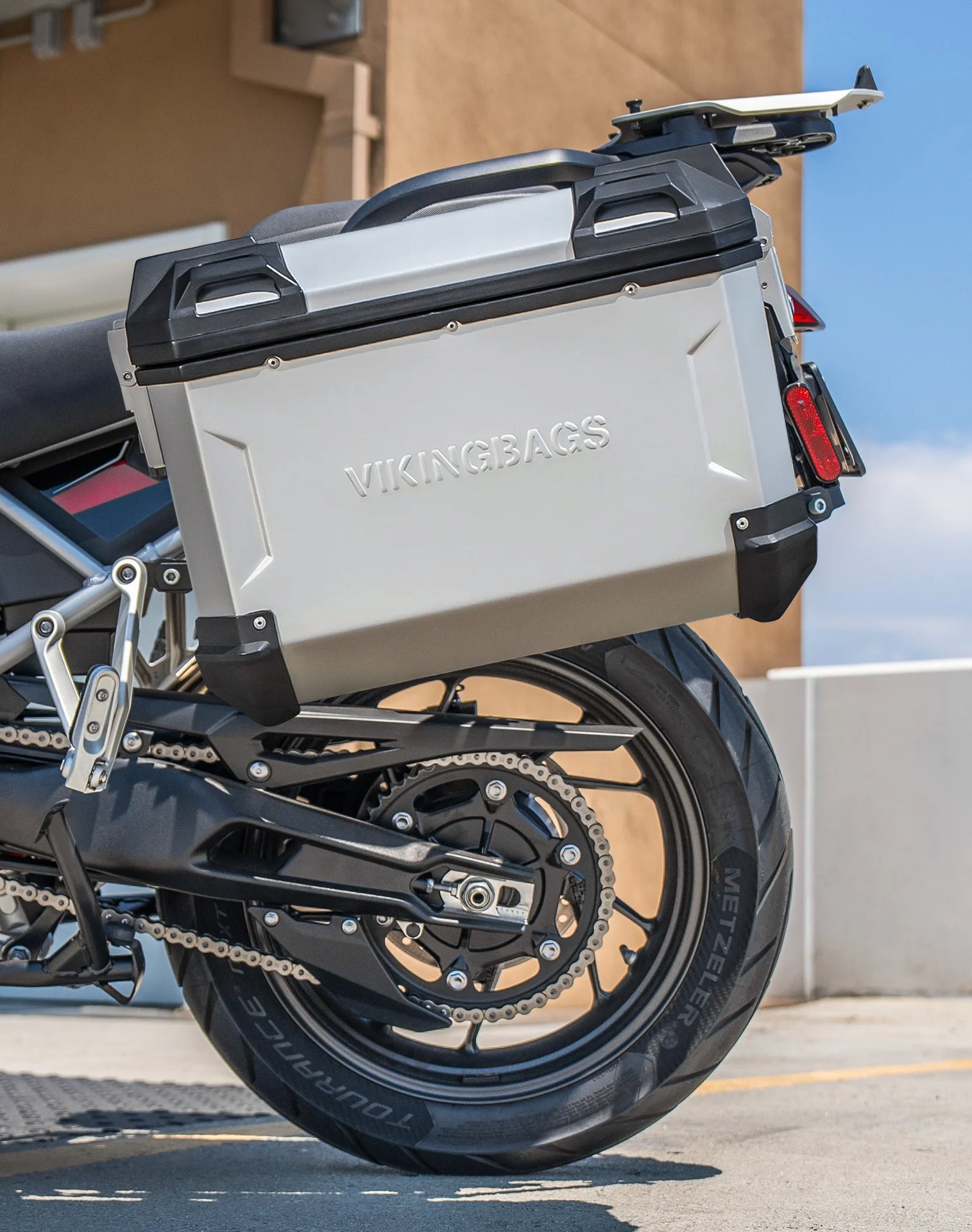 45L - Apex XL Triumph Tiger 900 Aluminum Side Cases Silver v2