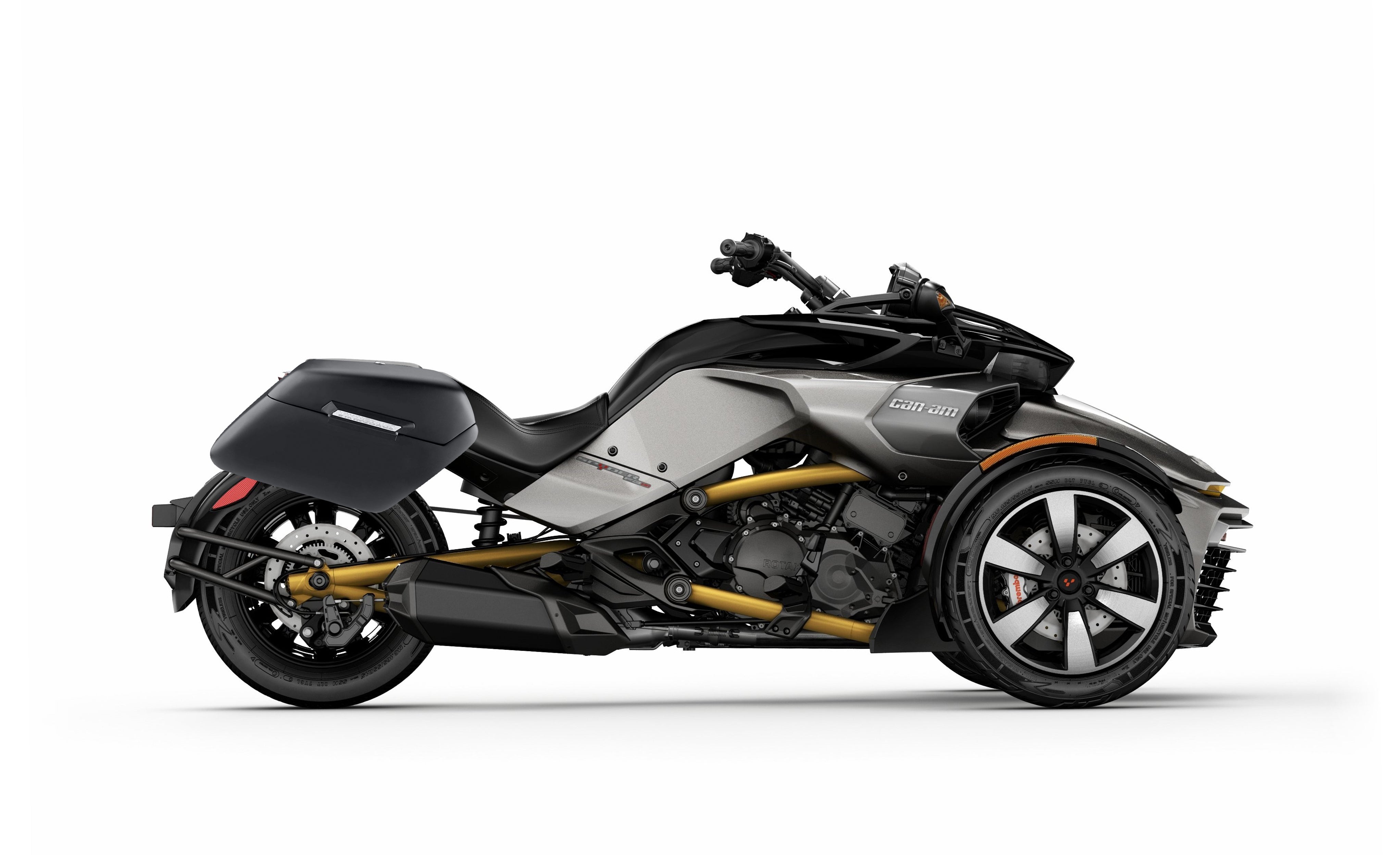 42L - Baldur Extra Large CAN AM Spyder F3-S Matte Motorcycle Hard Saddlebags Bag on Bike @expand