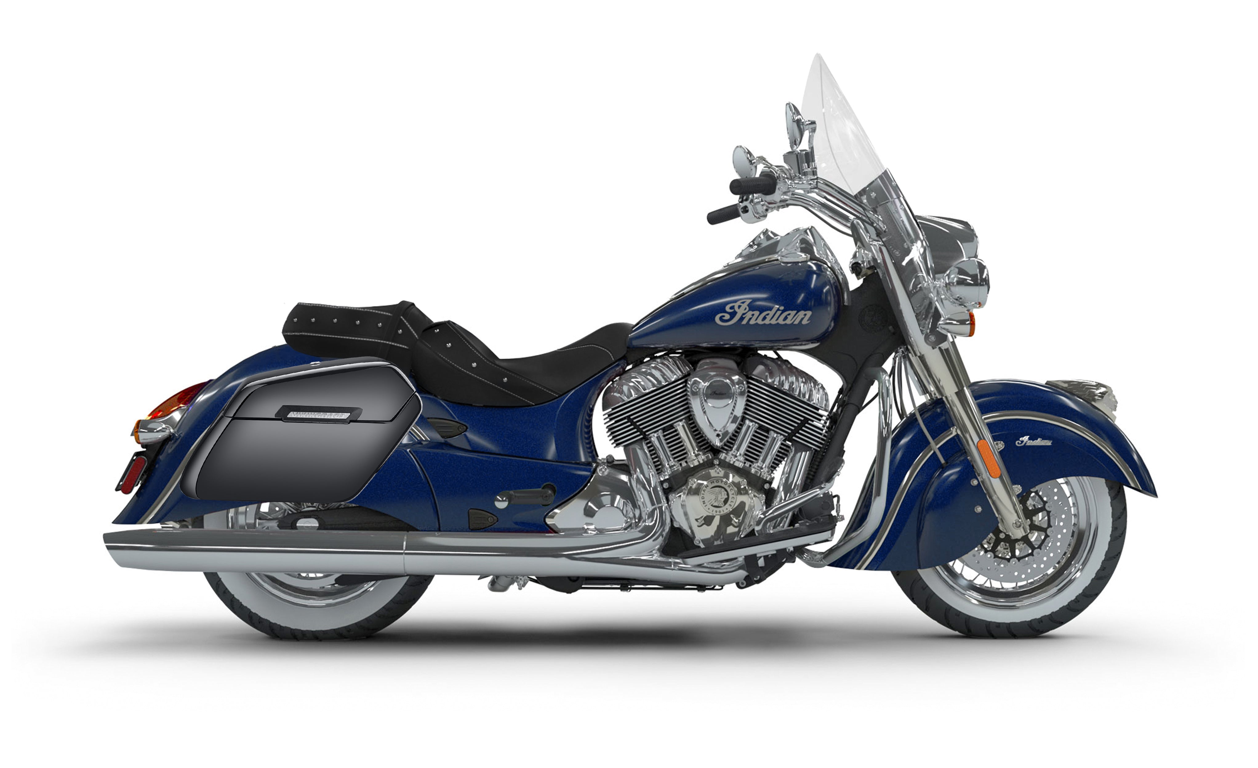 42L - Baldur Extra Large Indian Chief Vintage Painted Motorcycle Hard Saddlebags Bag on Bike @expand