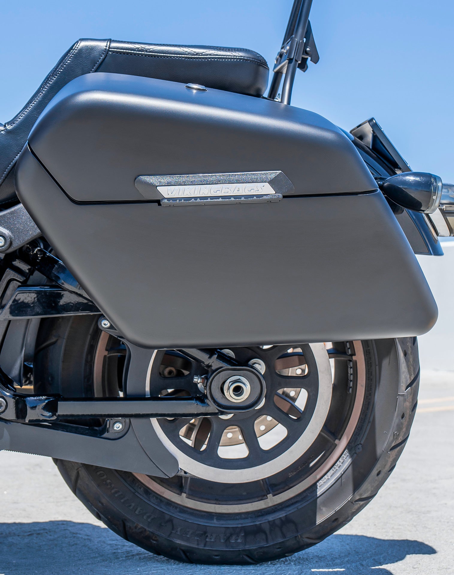 42L - Baldur Extra Large Matte Hard Saddlebags for Harley Softail Low Rider S FXLRS Lifestyle