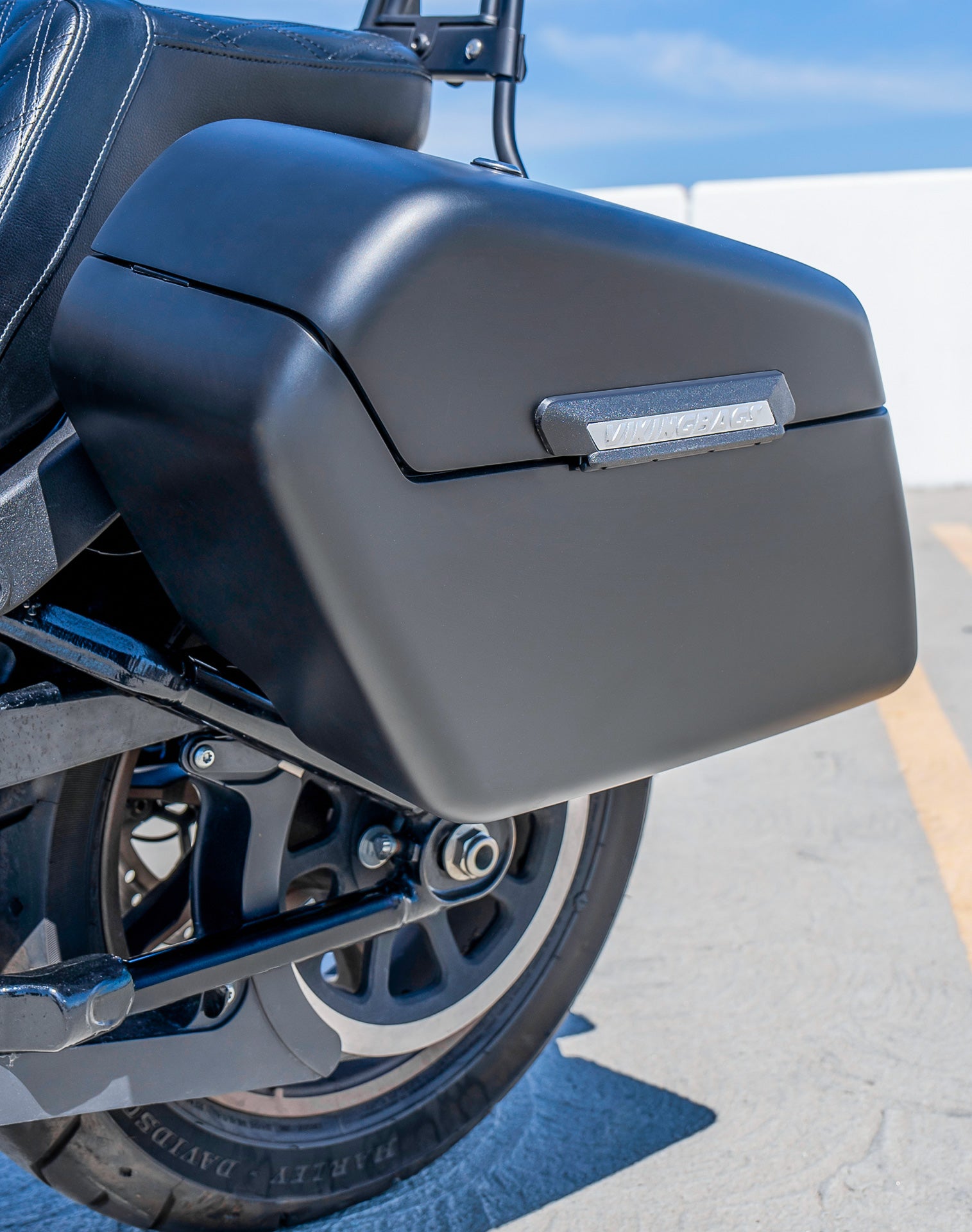42L - Baldur Extra Large Matte Hard Saddlebags for Harley Softail Low Rider S FXLRS Lifestyle