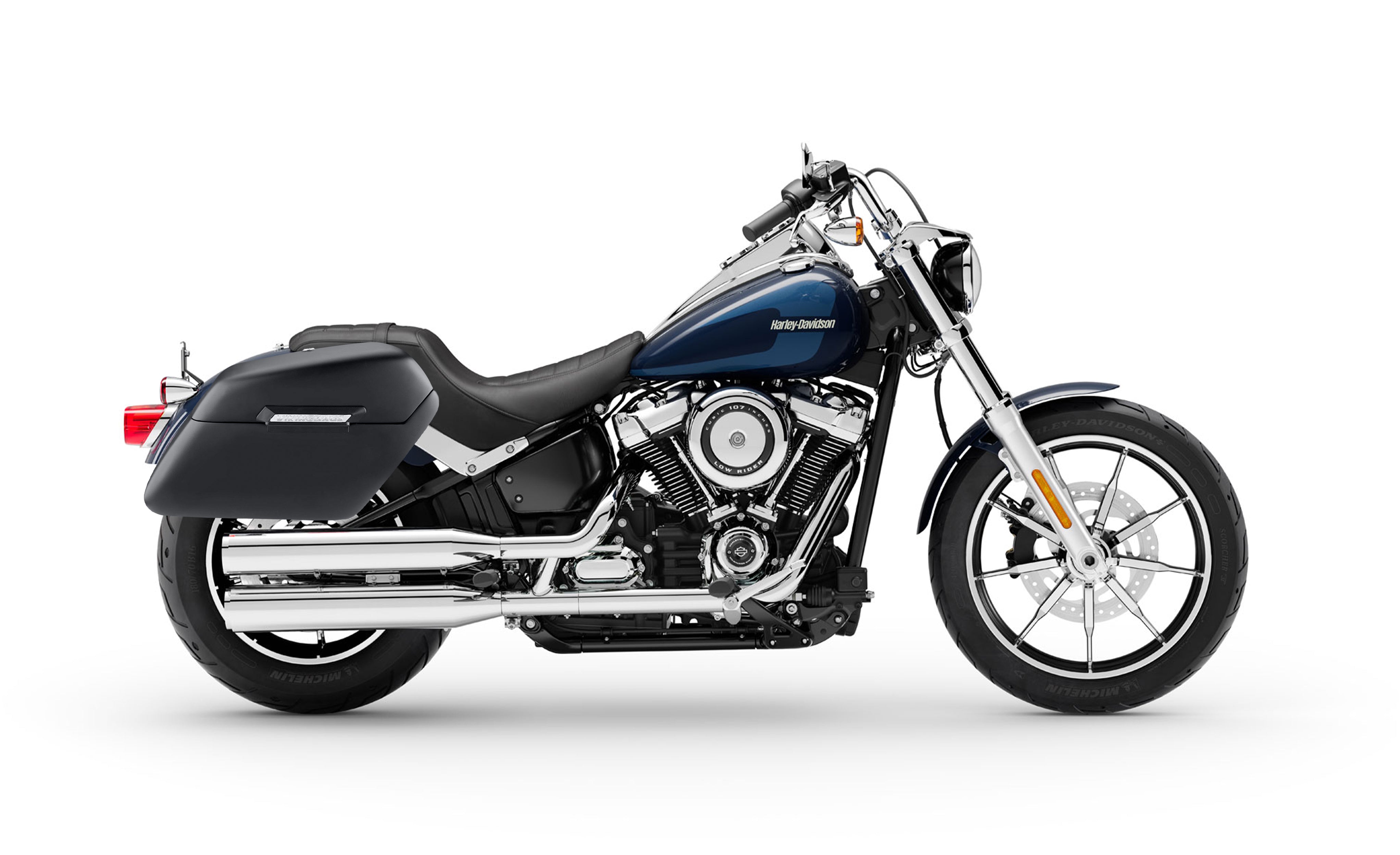 42L - Baldur Extra Large Matte Motorcycle Hard Saddlebags for Harley Softail Low Rider FXLR Bag on Bike @expand