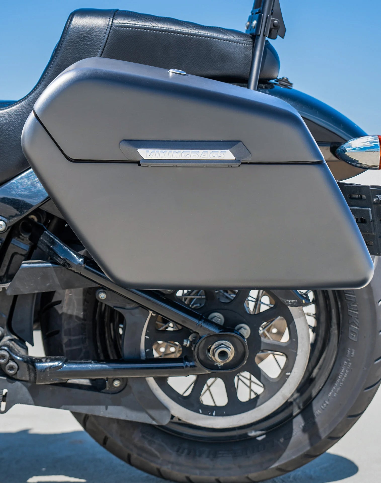 42L - Baldur Extra Large Matte Motorcycle Hard Saddlebags for Harley Softail Street Bob FXBB/S