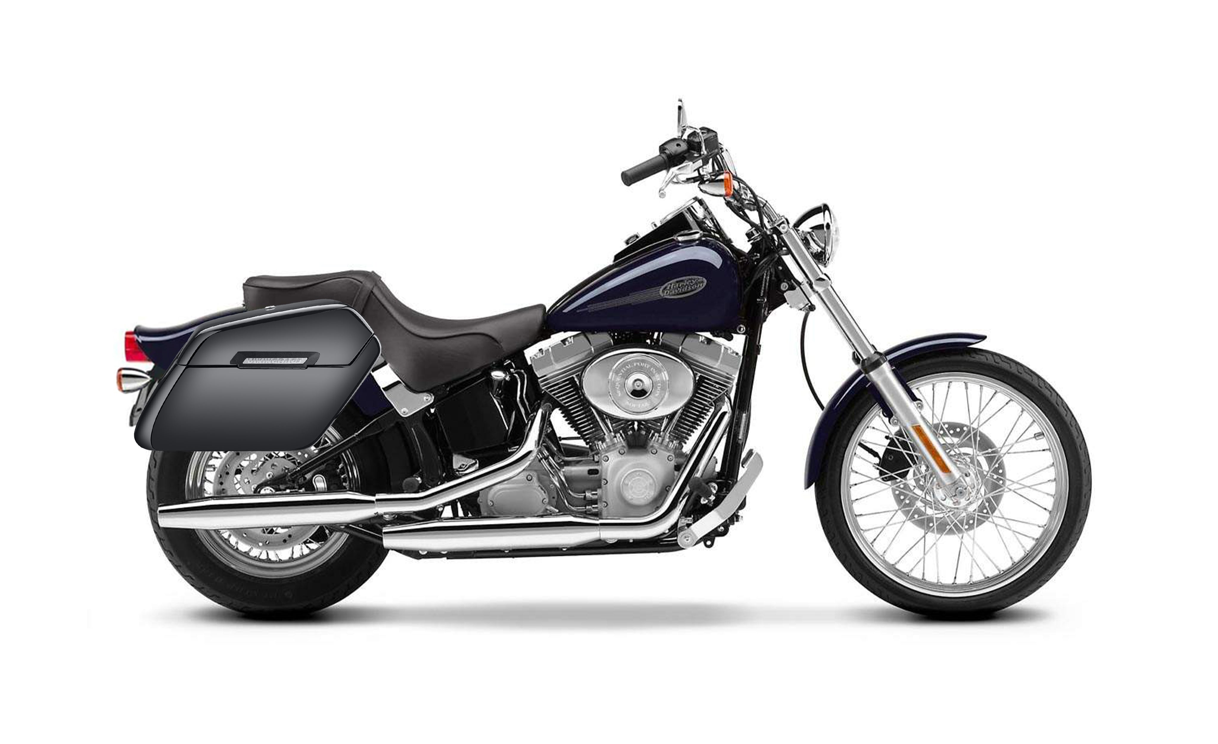 42L - Baldur Extra Large Painted Motorcycle Hard Saddlebags for Harley Softail Standard FXST/I Bag on Bike @expand