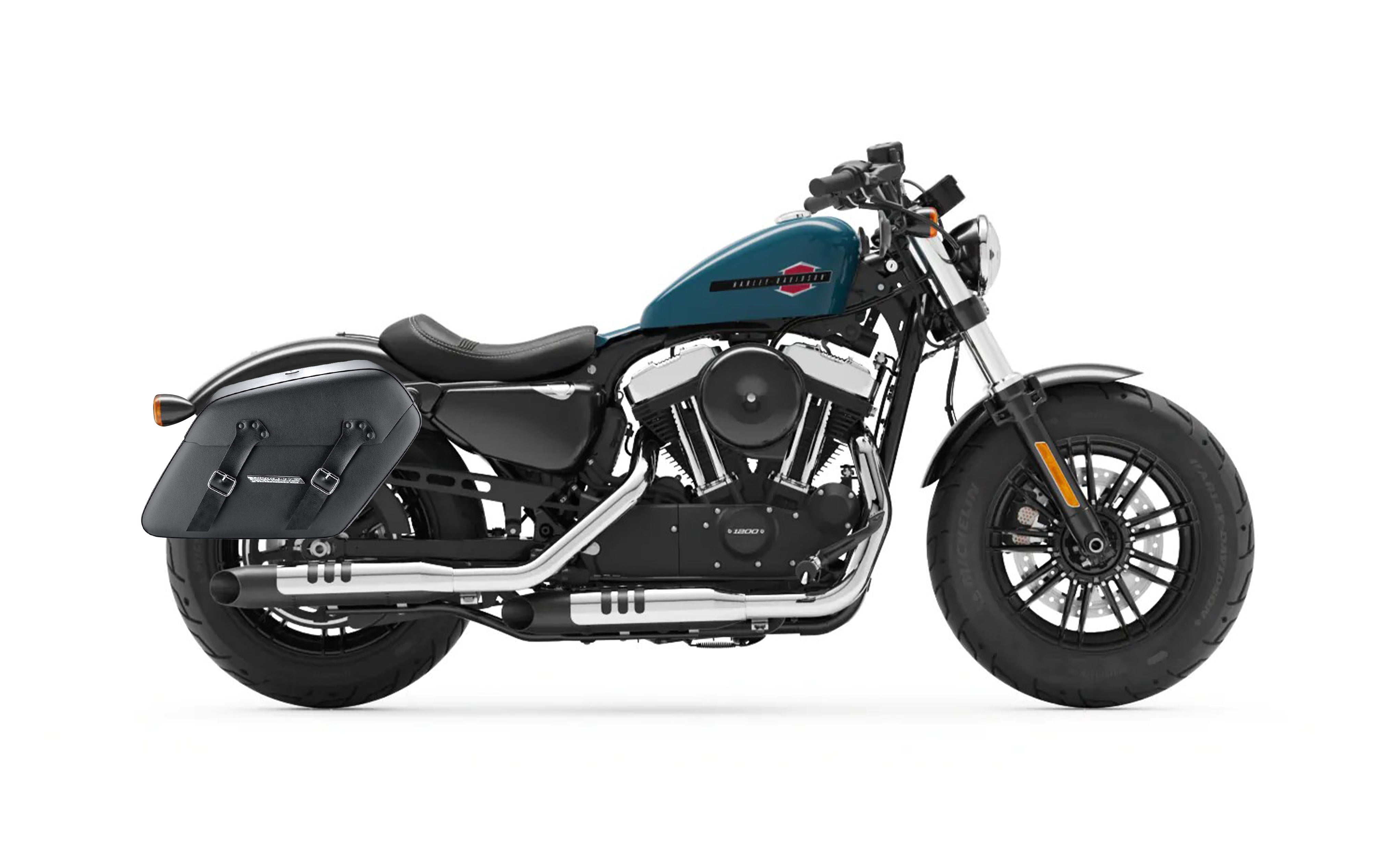 Viking 38L Baldur XL Shock Cut-Out Harley Sportster 48 Hard Saddlebags