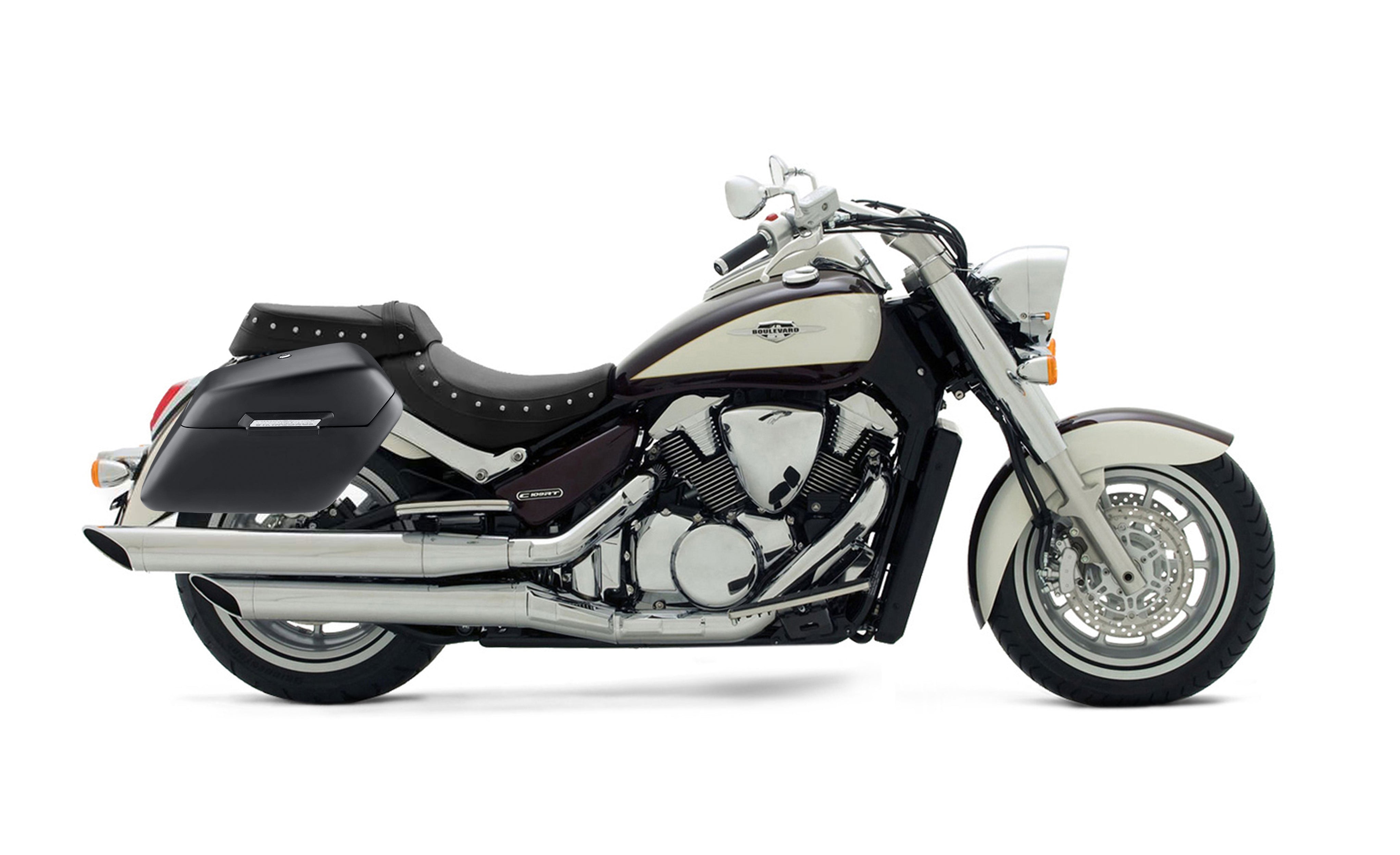 42L - Baldur Extra Large Suzuki Boulevard C109 Matte Motorcycle Hard Saddlebags @expand