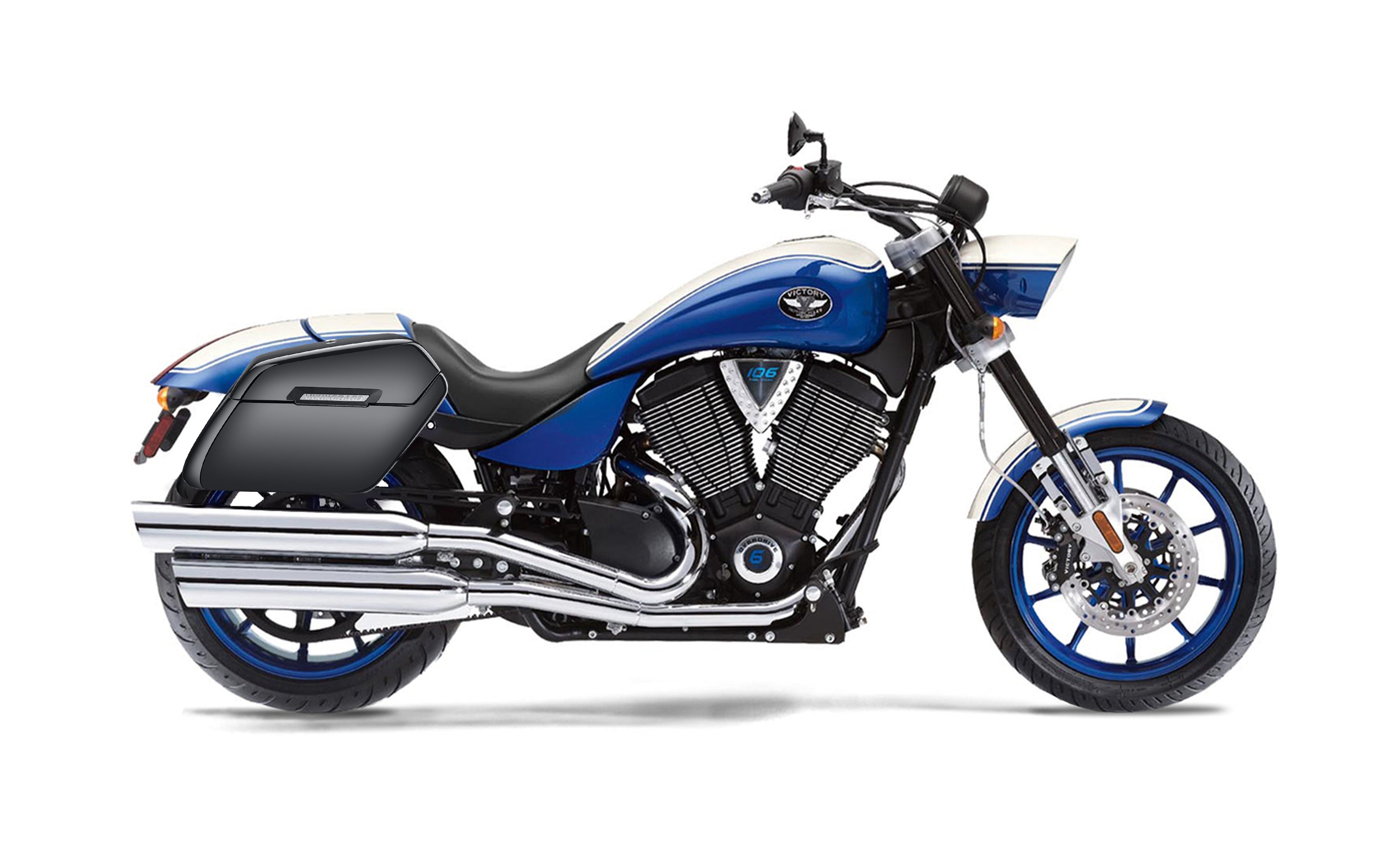 42L - Baldur Extra Large Victory Hammer Painted Motorcycle Hard Saddlebags Bag on Bike @expand