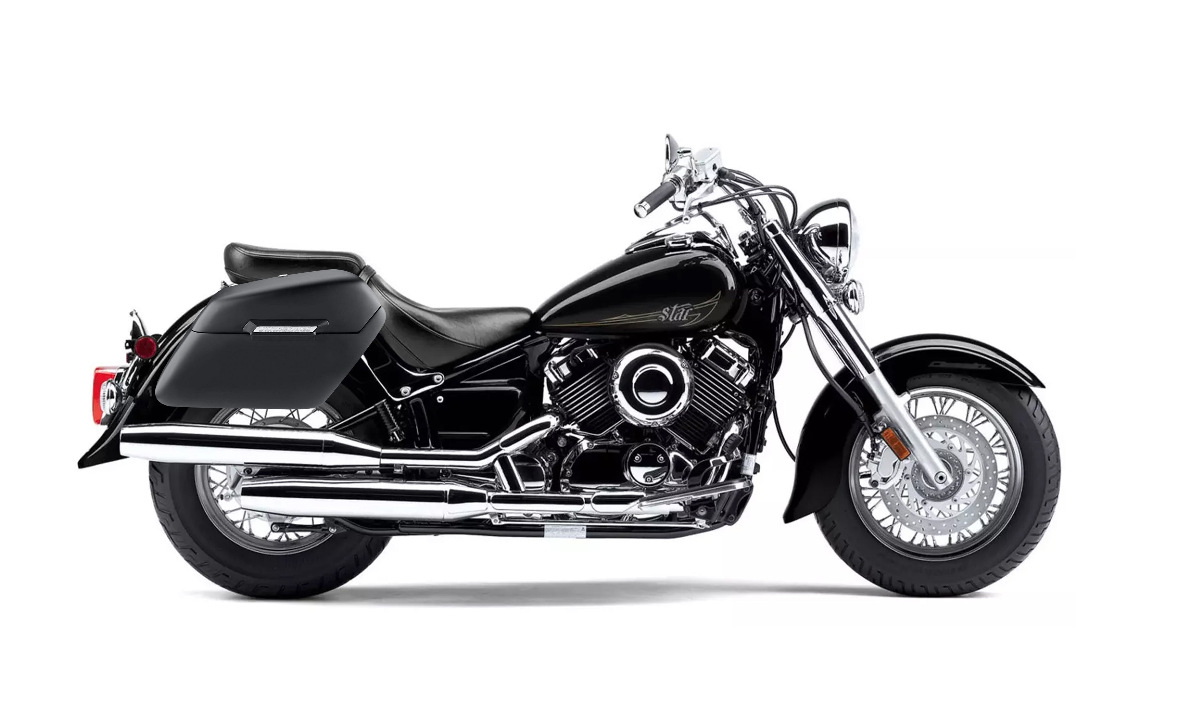 42L - Baldur Extra Large Yamaha V Star 650 Classic XVS65A Matte Motorcycle Hard Saddlebags Bag on Bike @expand