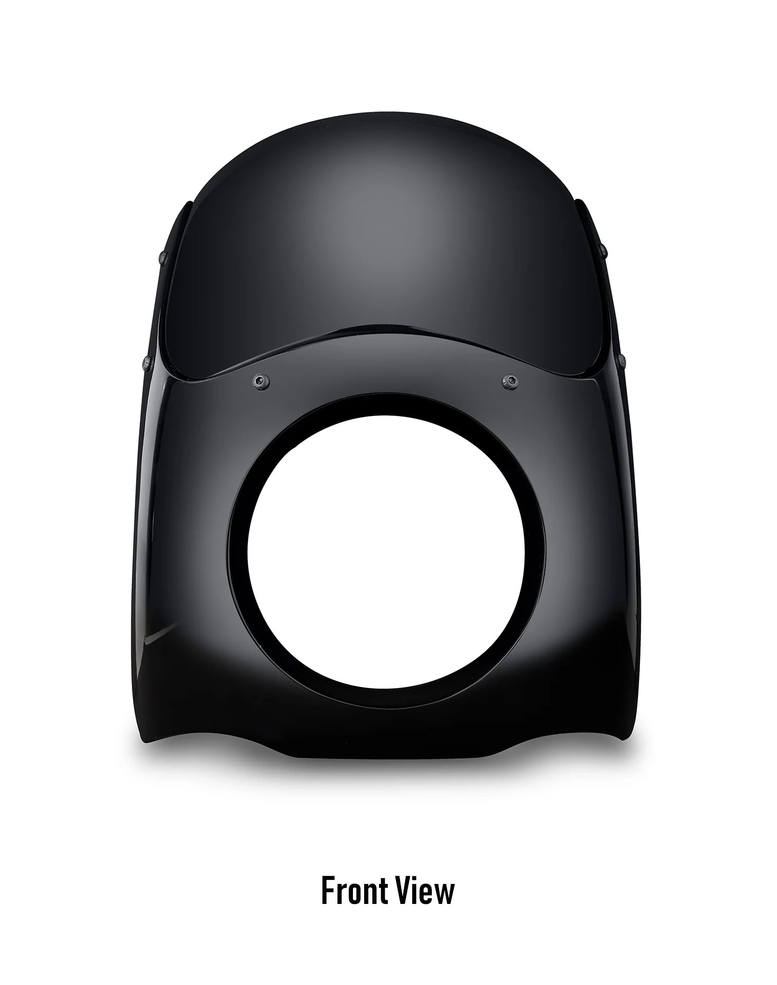 Viking Bronco Motorcycle Fairing For Harley Dyna Super Glide Custom FXDC/I Gloss Black Front View