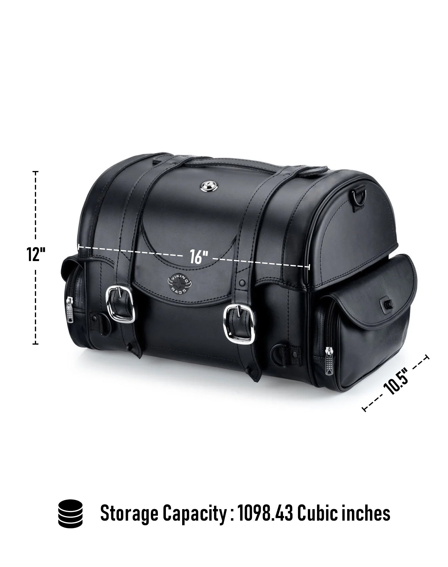 18L - Century Medium Hysoung Leather Motorcycle Trunk Bag