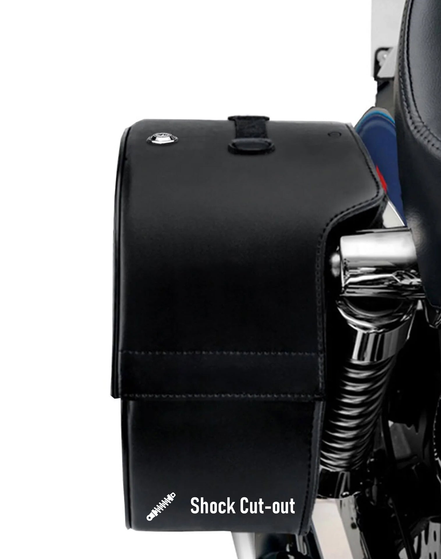 Viking Club Large Triumph Rocket Iii Classic Shock Cut Out Leather Motorcycle Saddlebags are Durable