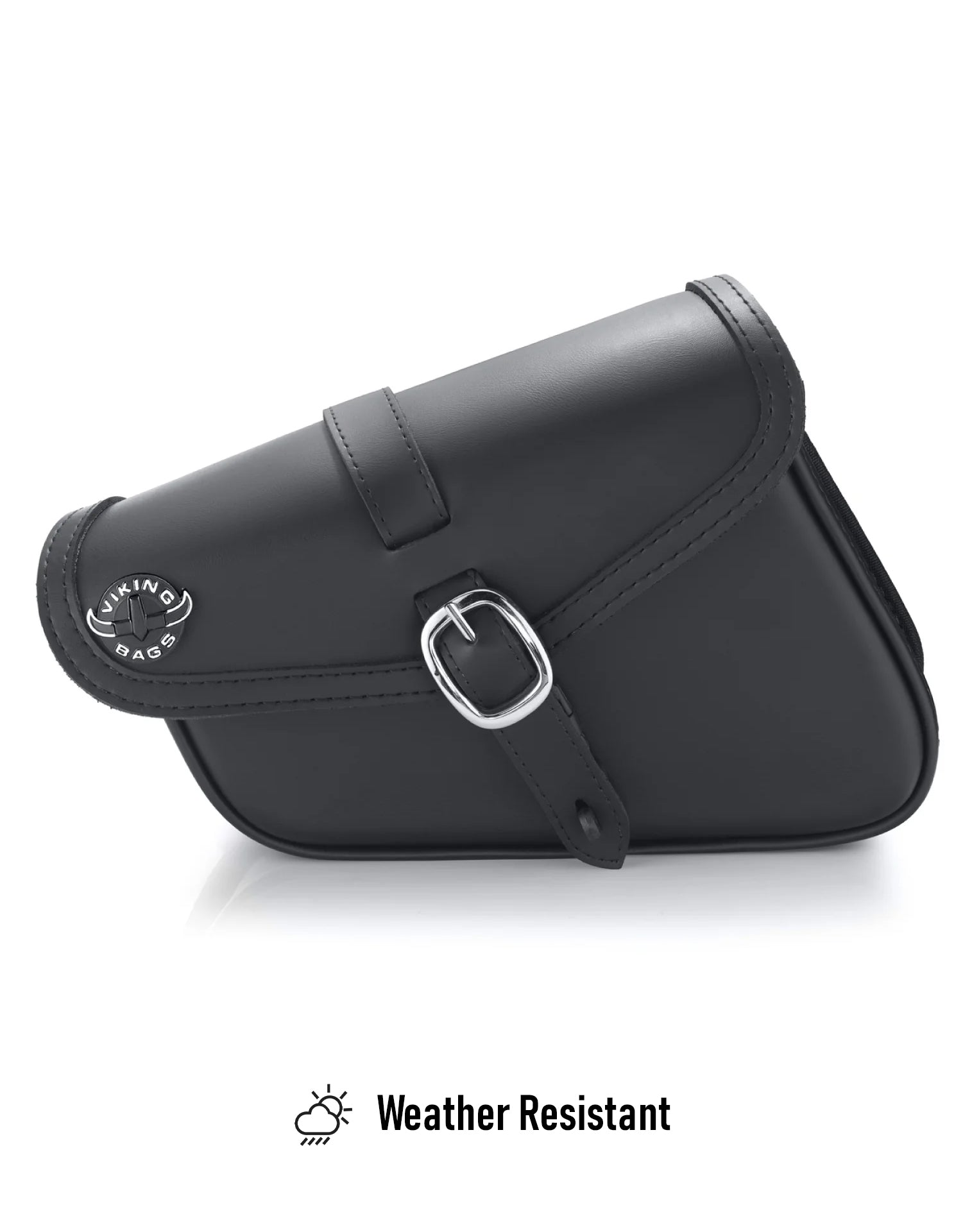 2L - Diablo Plain Leather Motorcycle Right Solo Bag For Harley Softail Fat Bob FXFB/S Weather Resistant