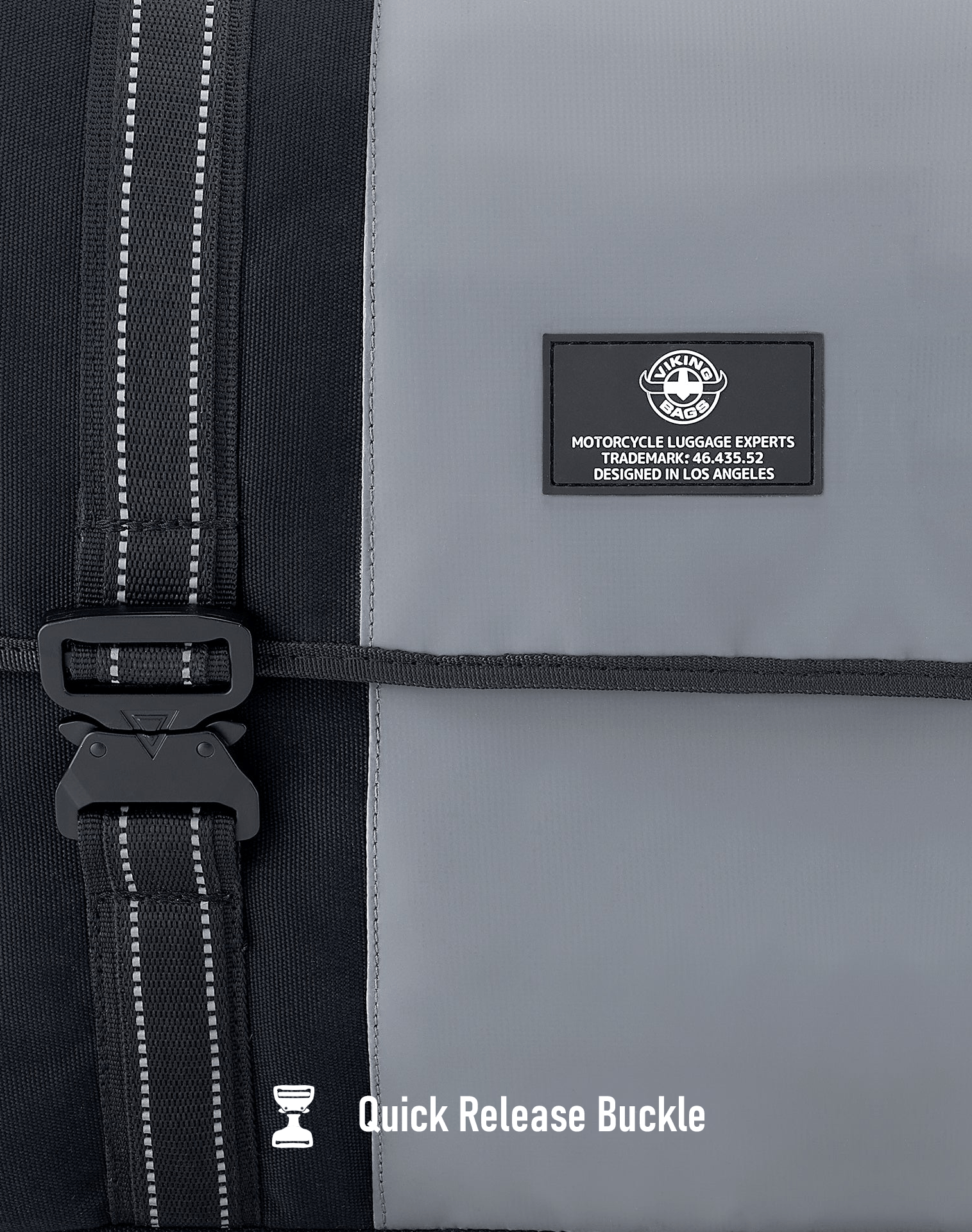 23L - Duo-tone Medium Motorcycle Messenger Bag Gray/Black