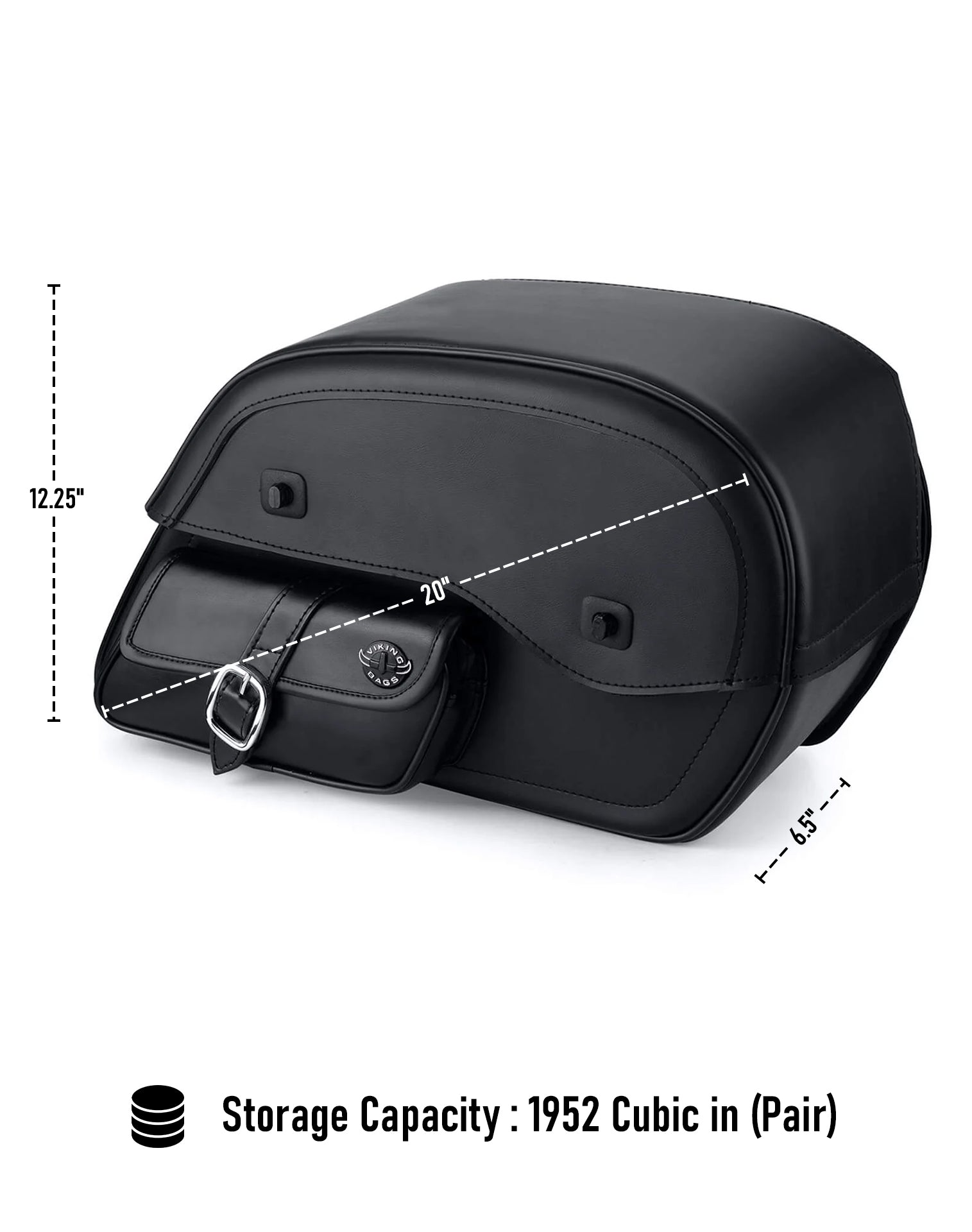 Viking Dweller Side Pocket Large Honda Valkyrie 1500 Standard Leather Motorcycle Saddlebags Weather Resistant Bags Comes in Pair