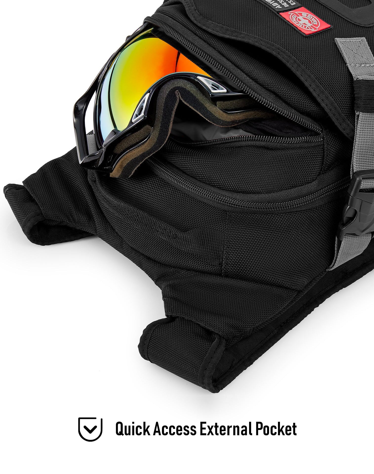 12L - Explorer Suzuki Adventure Touring Backpack Quick Access External Pocket