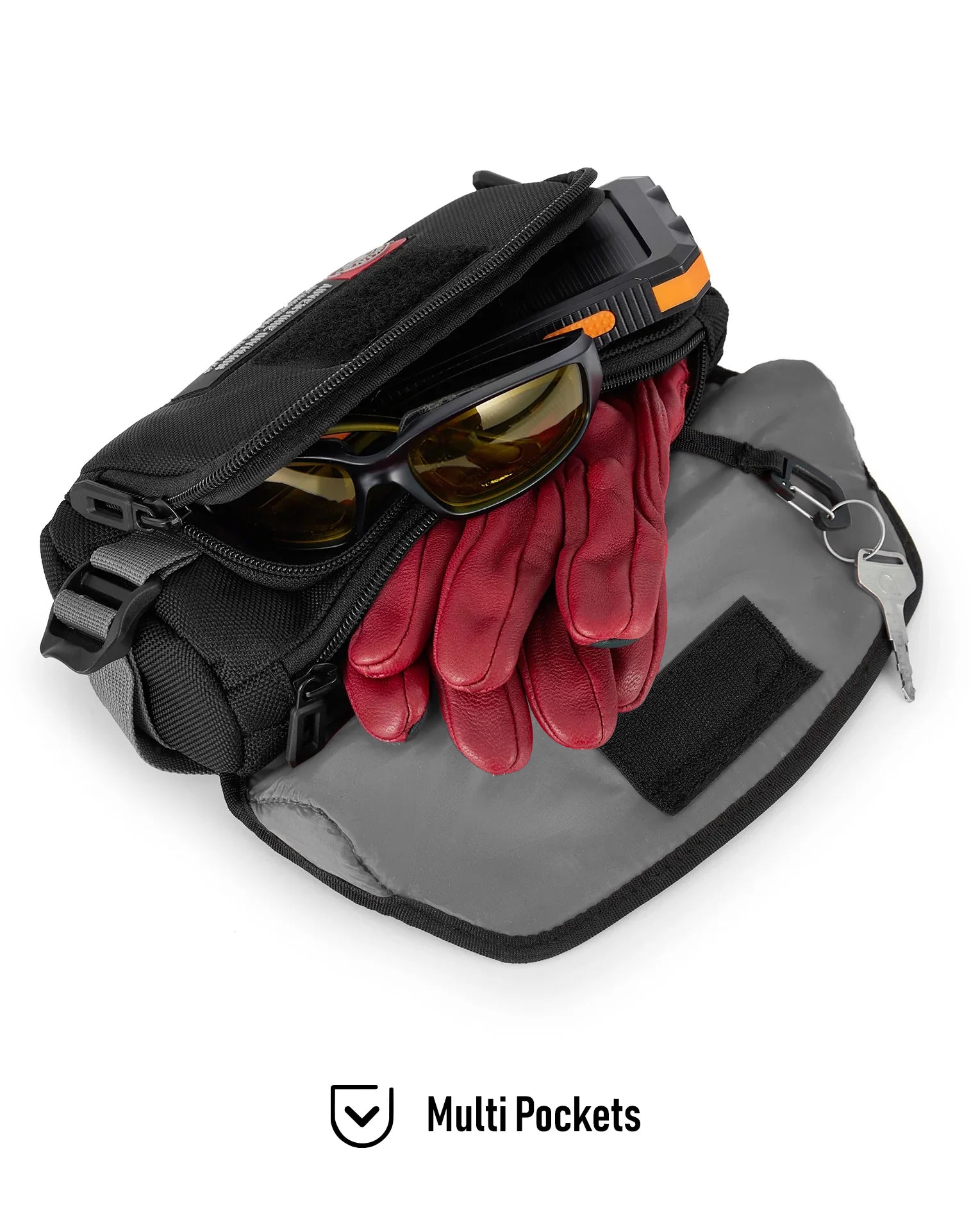 1L - Explorer Handlebar Bag For Adventure Touring Motorcycle Multiple Pockets