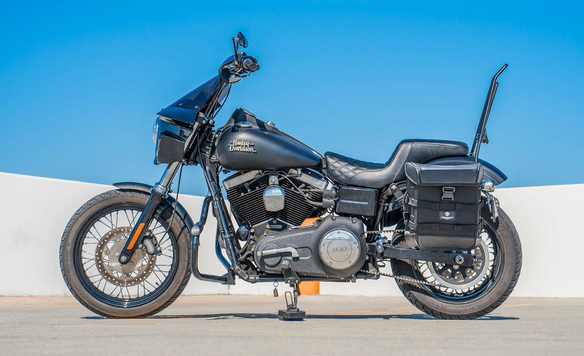 15L - Incognito Quick Mount Medium Solo Motorcycle Saddlebag (Left Only) for Harley Dyna Street Bob FXDB/I Lifestyle @expand