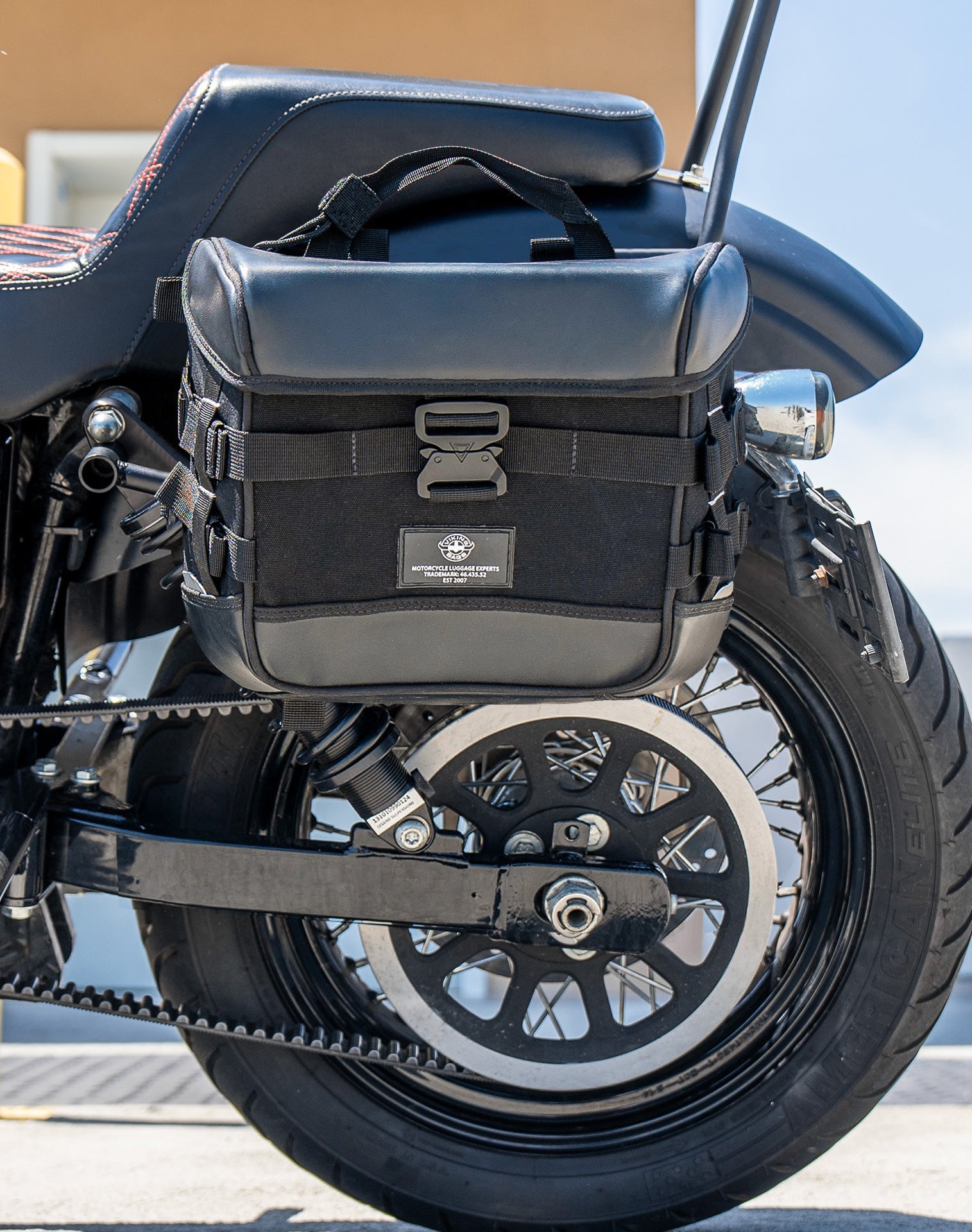 10L - Incognito Quick Mount Small Solo Saddlebag (Left Only) for Harley Davidson Dyna Street Bob FXDB/I Lifestyle 