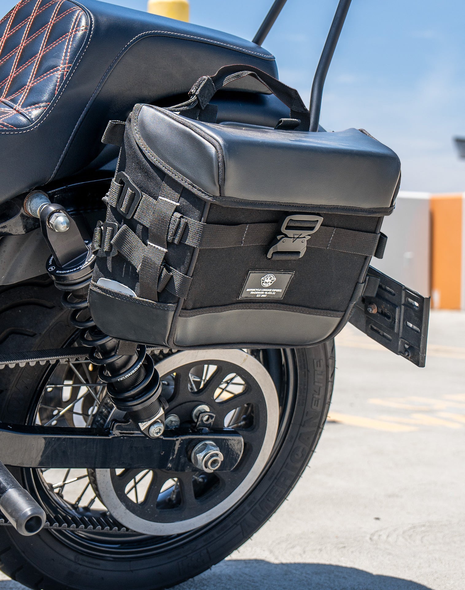 10L - Incognito Quick Mount Small Solo Saddlebag (Left Only) for Harley Davidson Dyna Street Bob FXDB/I Lifestyle 