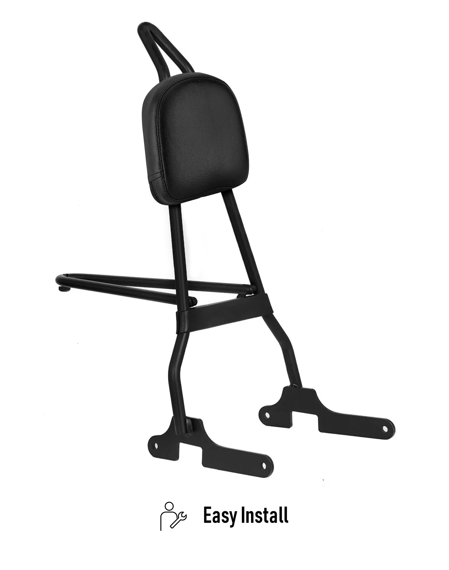 Viking Iron Born Plain Short Backrest Pad for Honda Foldable Sissy Bar Easy Install