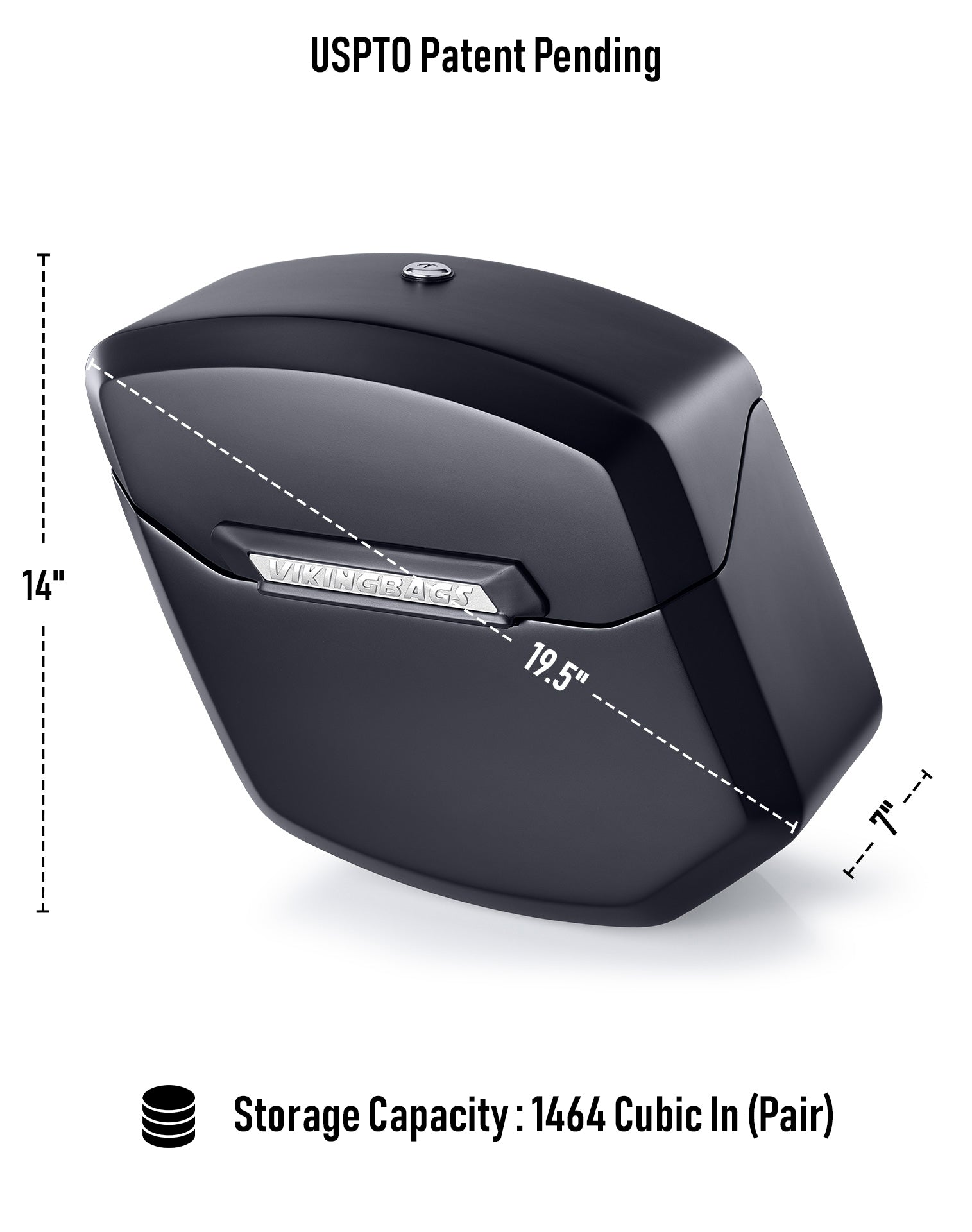 Viking 24L Ironclad Quick-Mount Medium Kawasaki W800 Matte Saddlebags