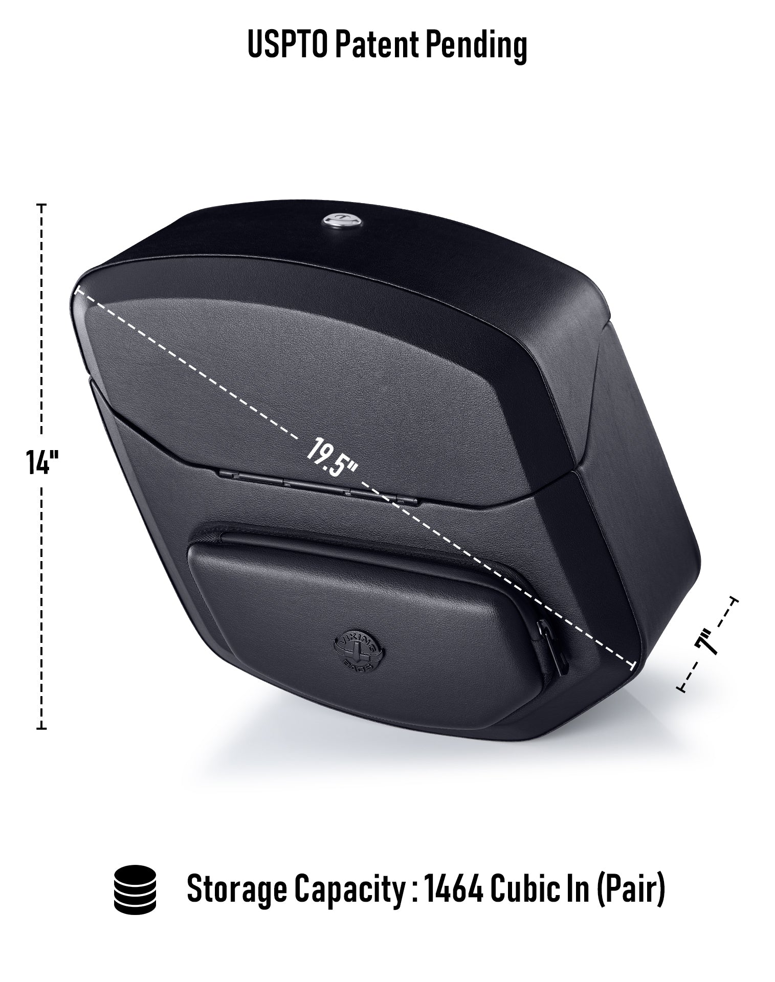 24L - Ironclad Quick-Mount Medium Triumph Thruxton RS Leather Wrapped Hard Saddlebags Storage Capacity