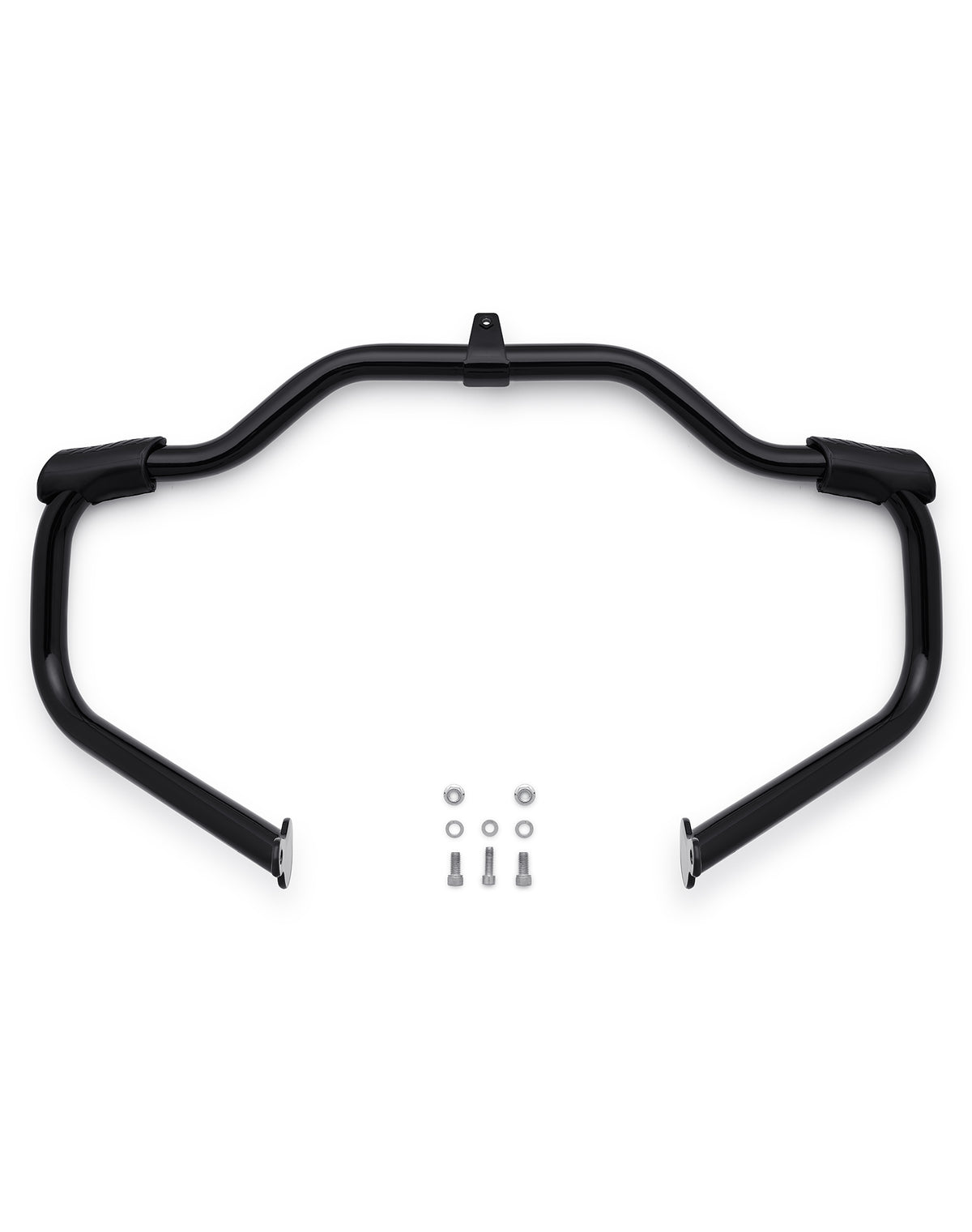 Protège Crash Bar GZYF 1.25" - Slider Caoutchouc Pour Harley Dyna, Softail, Touring - Protection Moteur Noir