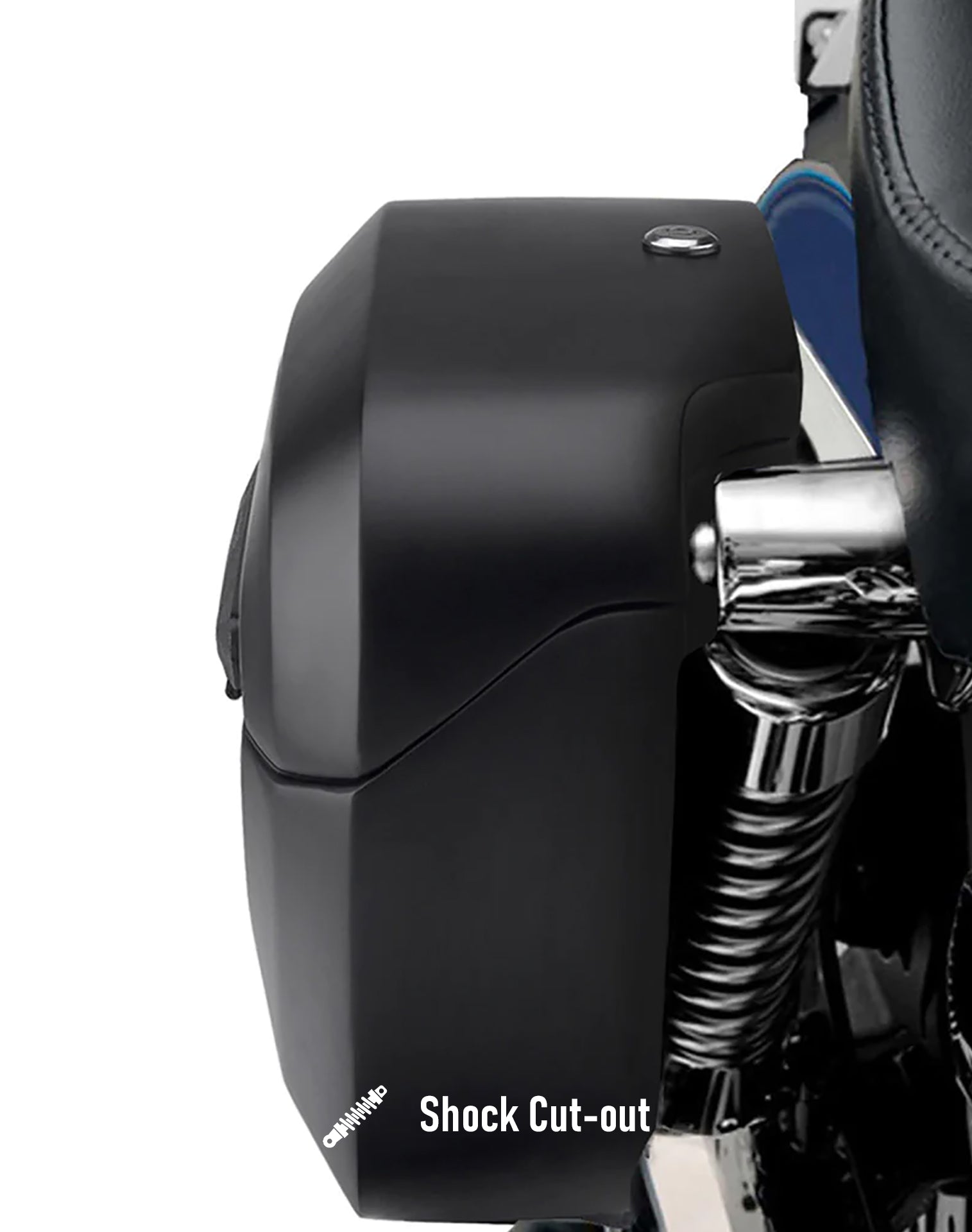 Viking Lamellar Raven Extra Large Honda Shadow 1100 Ace Shock Cutout Matte Motorcycle Hard Saddlebags are Key lockable