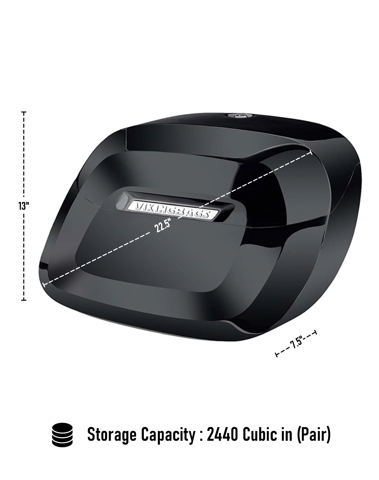 Viking 40L Lamellar Raven XL Indian Scout Sixty Painted Motorcycle Hard