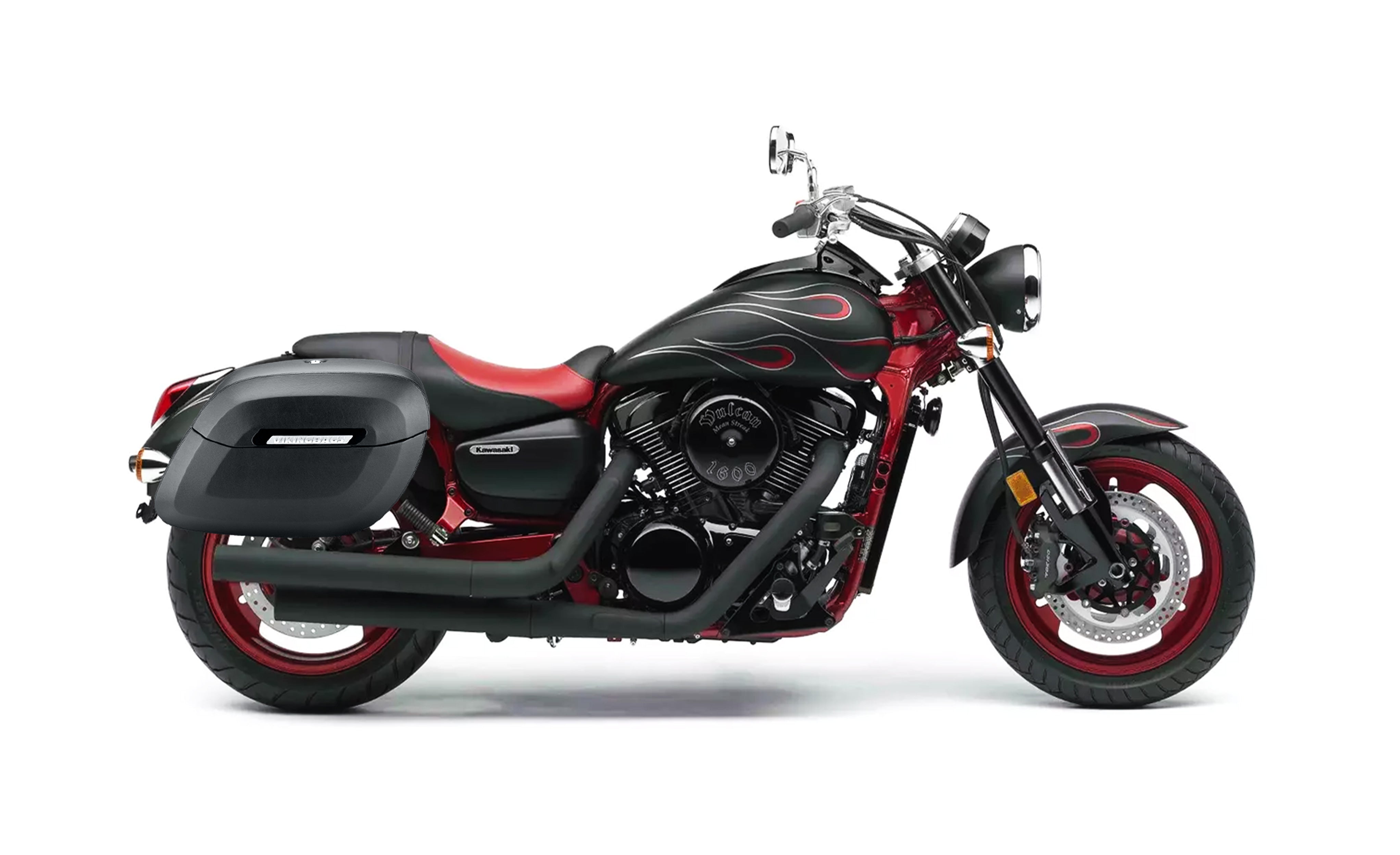 Viking 36L Lamellar Raven XL Kawasaki Mean Streak 1600 Shock