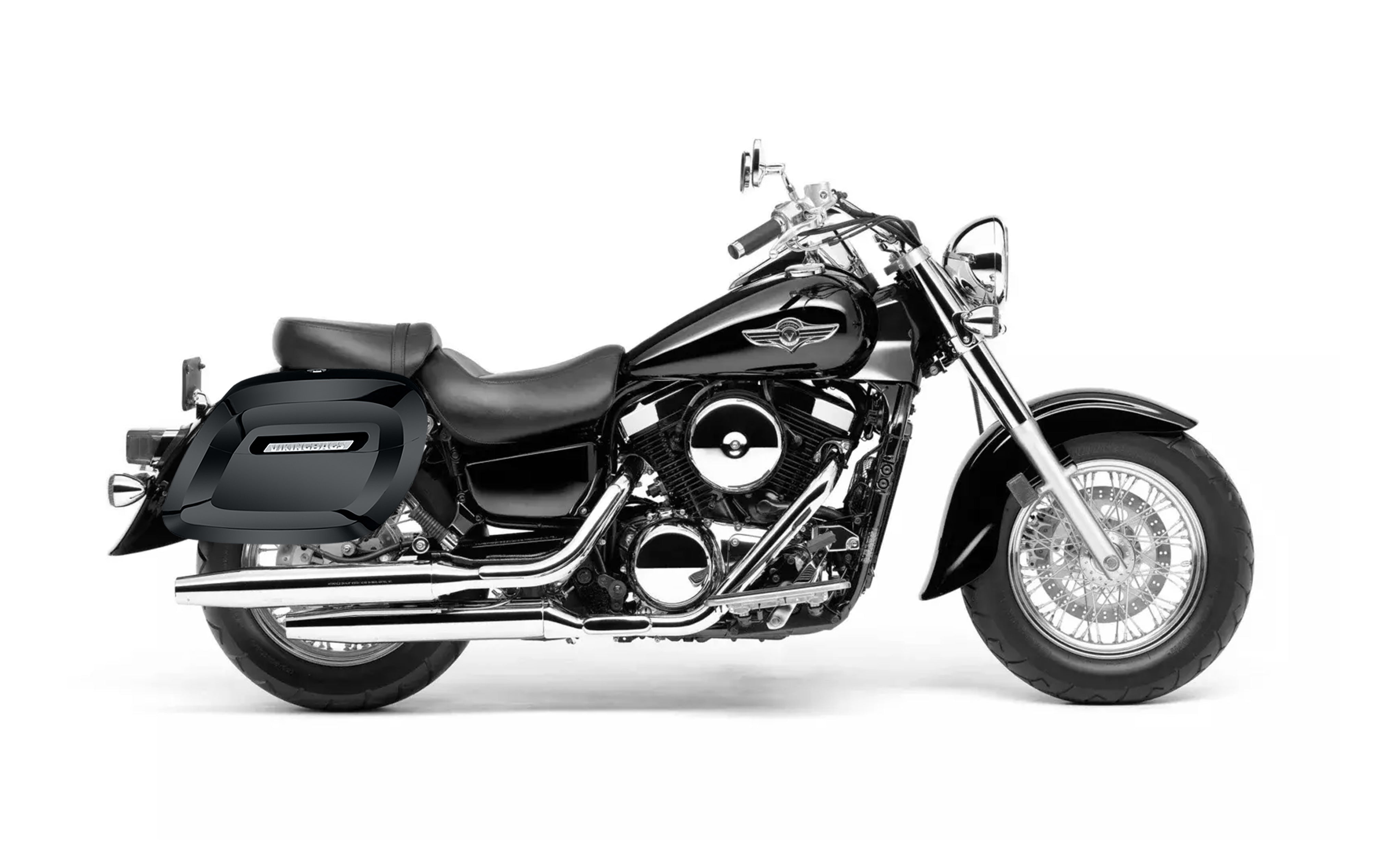 36L - Lamellar Raven XL Shock Cut-out Painted Kawasaki Vulcan 1500